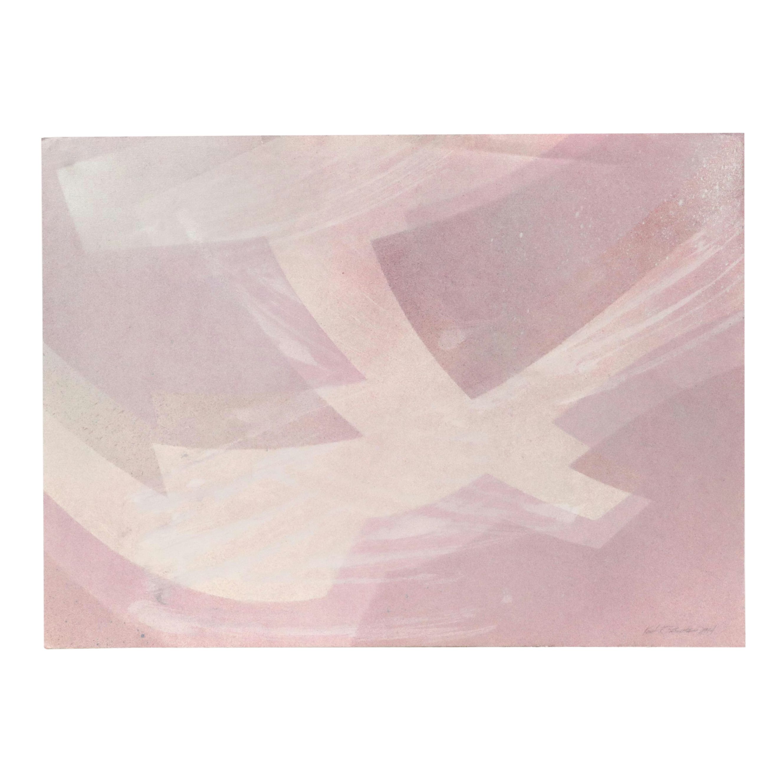 Kent K. Pachuta Abstract Mixed Media Painting, 1984