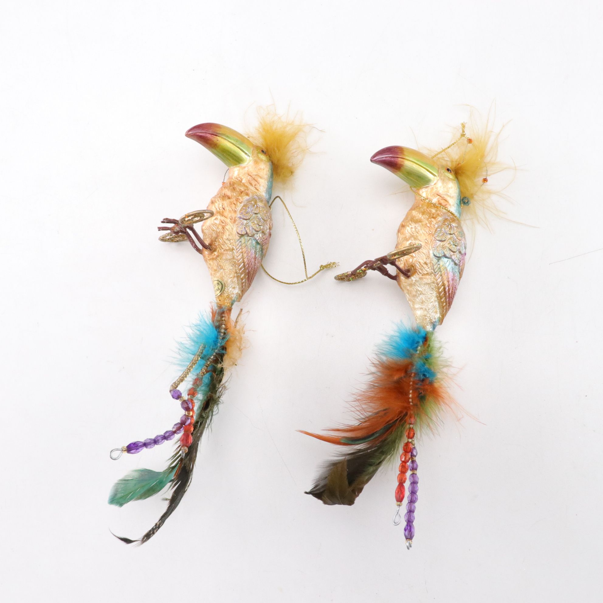 Parrot, Toucan & Other Bird Christmas Tree Ornaments