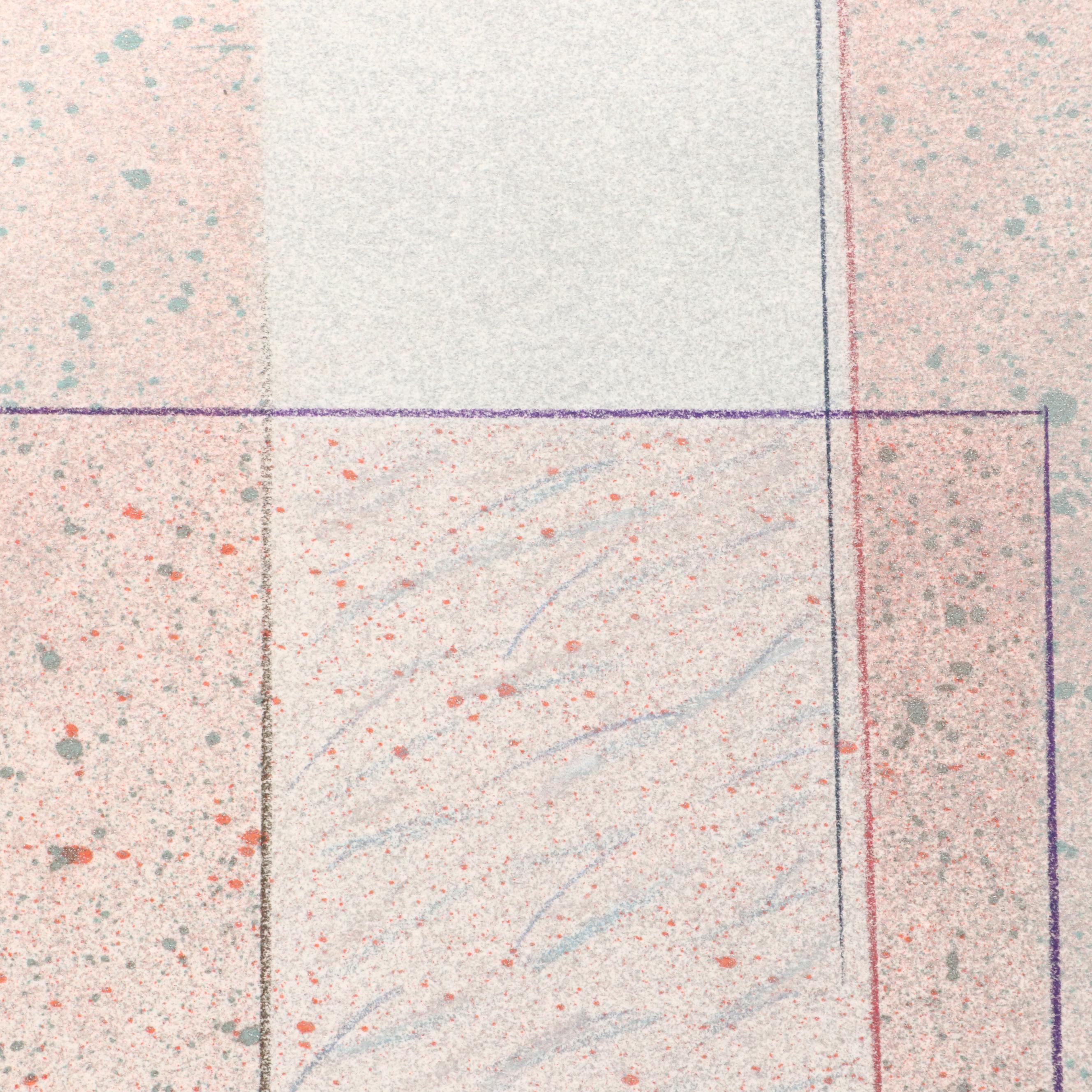 Kent K. Pachuta Abstract Mixed Media Painting, 1984