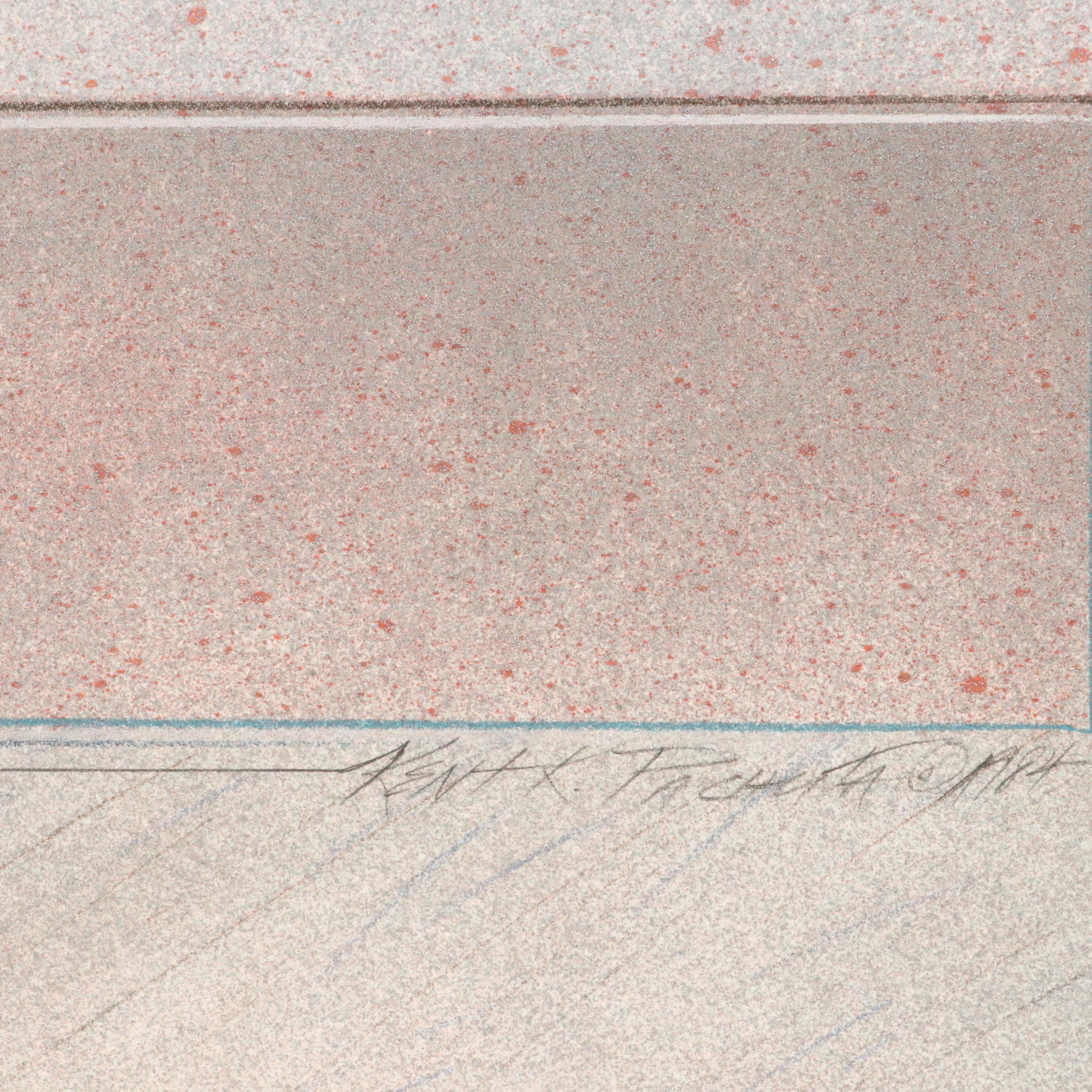 Kent K. Pachuta Abstract Mixed Media Painting, 1984