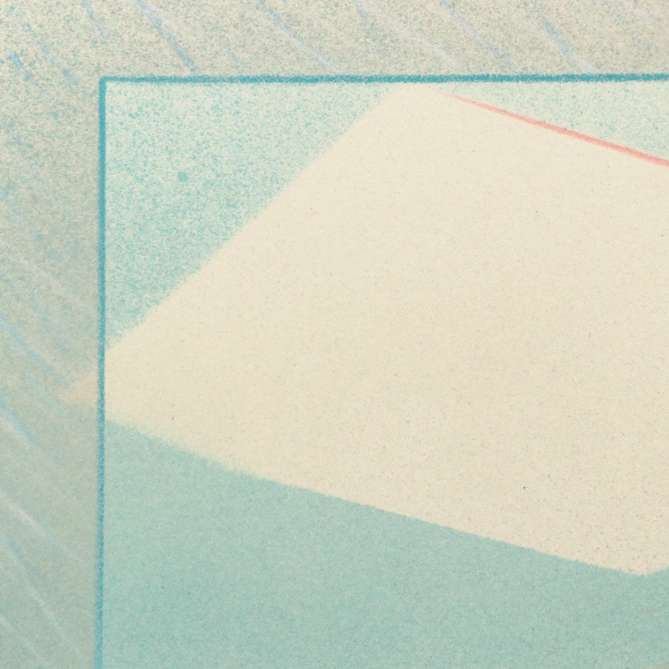 Kent K. Pachuta Abstract Mixed Media Painting, 1987