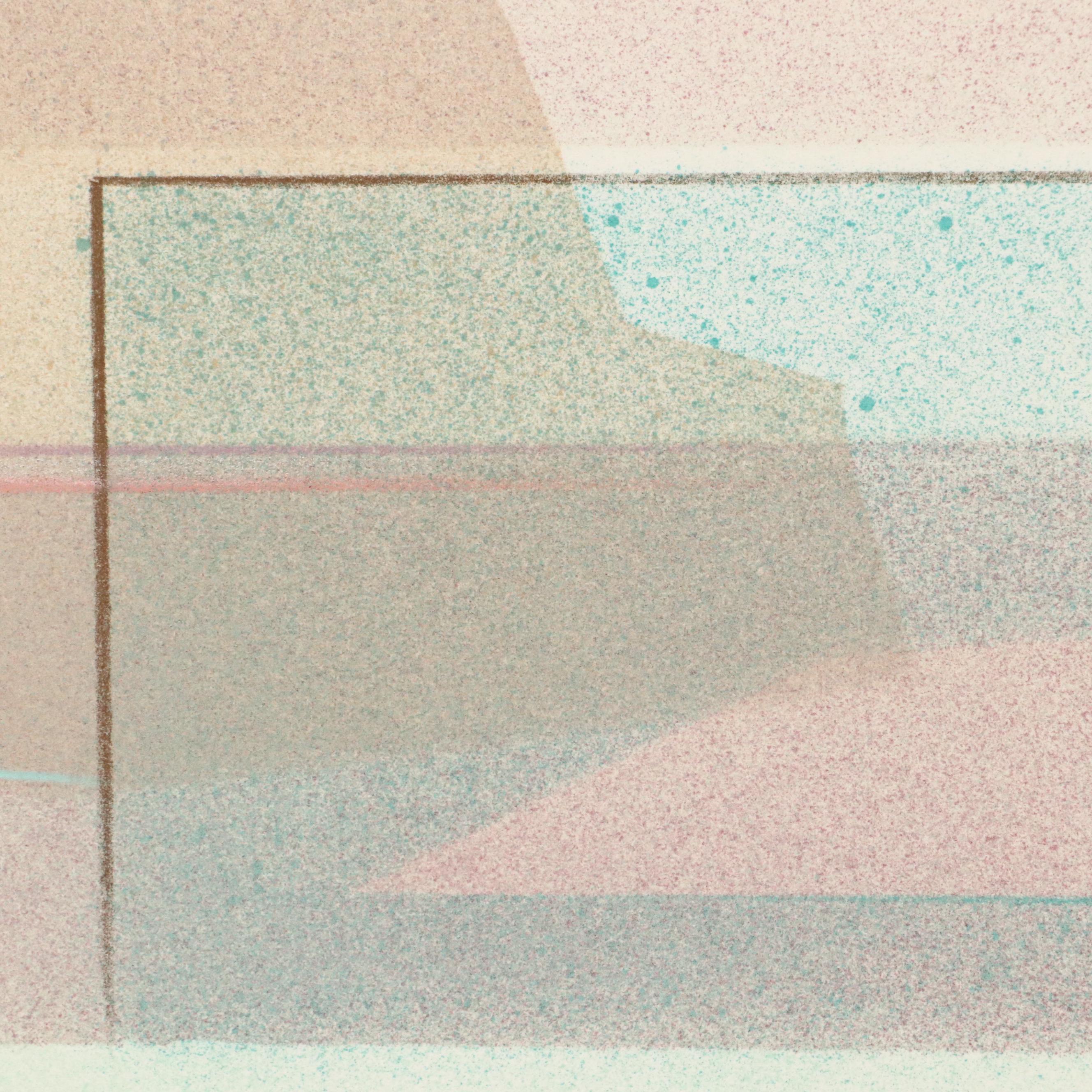 Kent K. Pachuta Abstract Mixed Media Painting, 1987