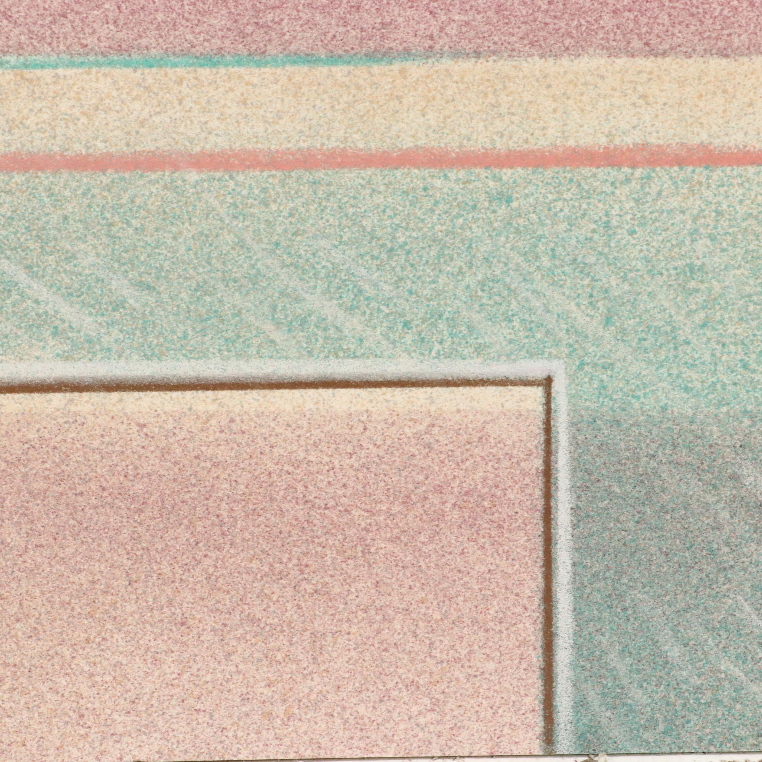 Kent K. Pachuta Abstract Mixed Media Painting, 1987