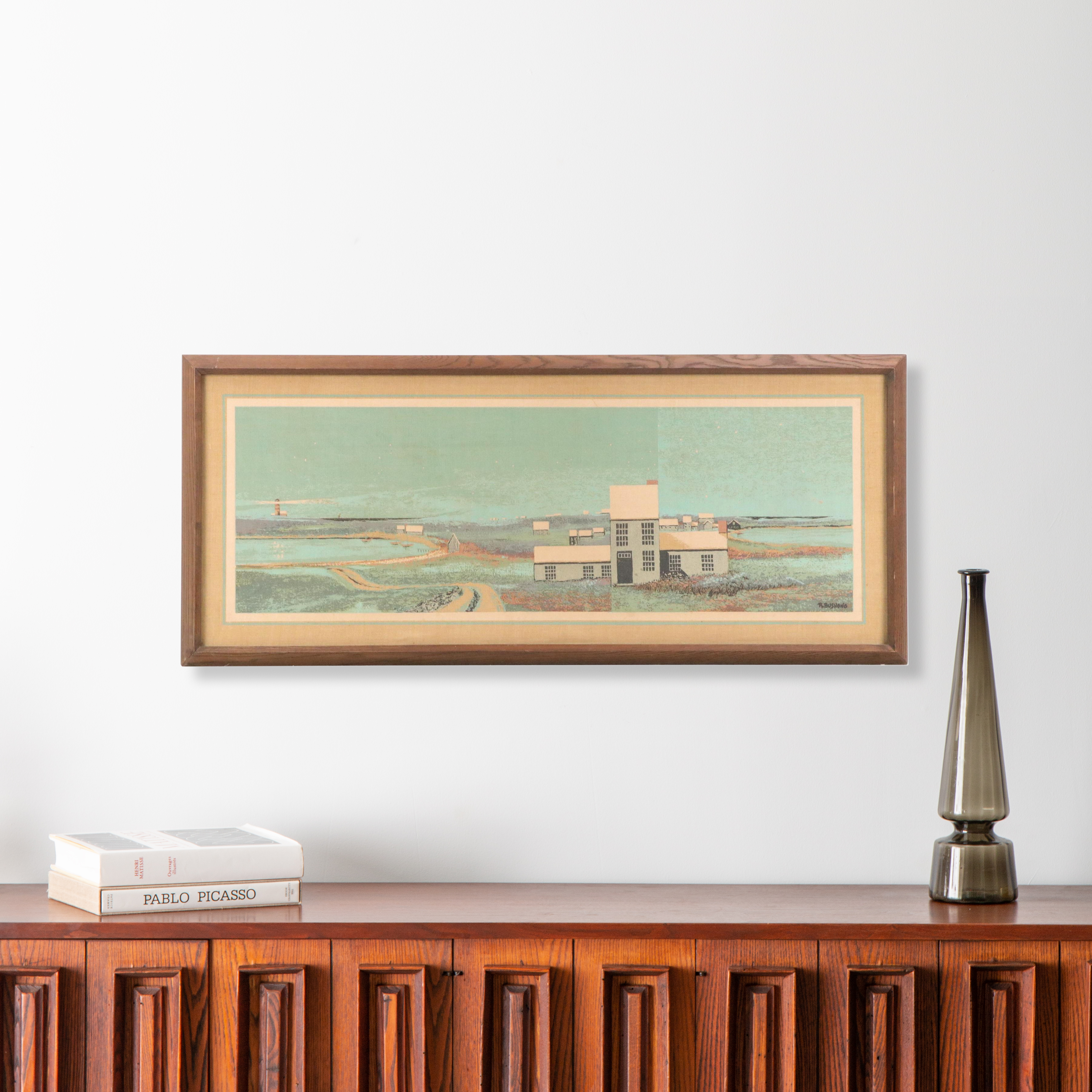 Robert Bushong MCM Coastal Landscape Screenprint