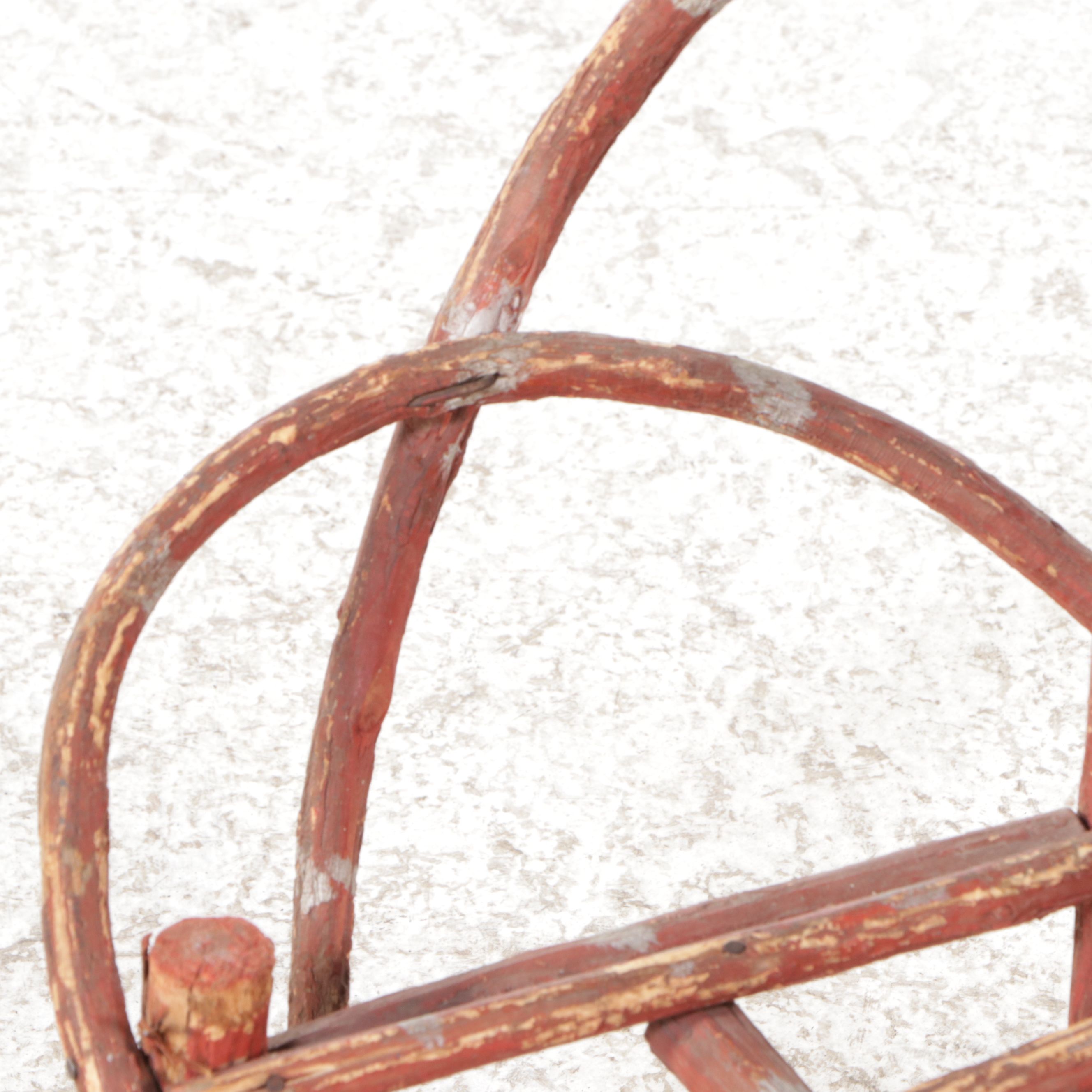 Victorian Carved Oak Rocking Chair with Caned Seat and Bent Wood Armchair