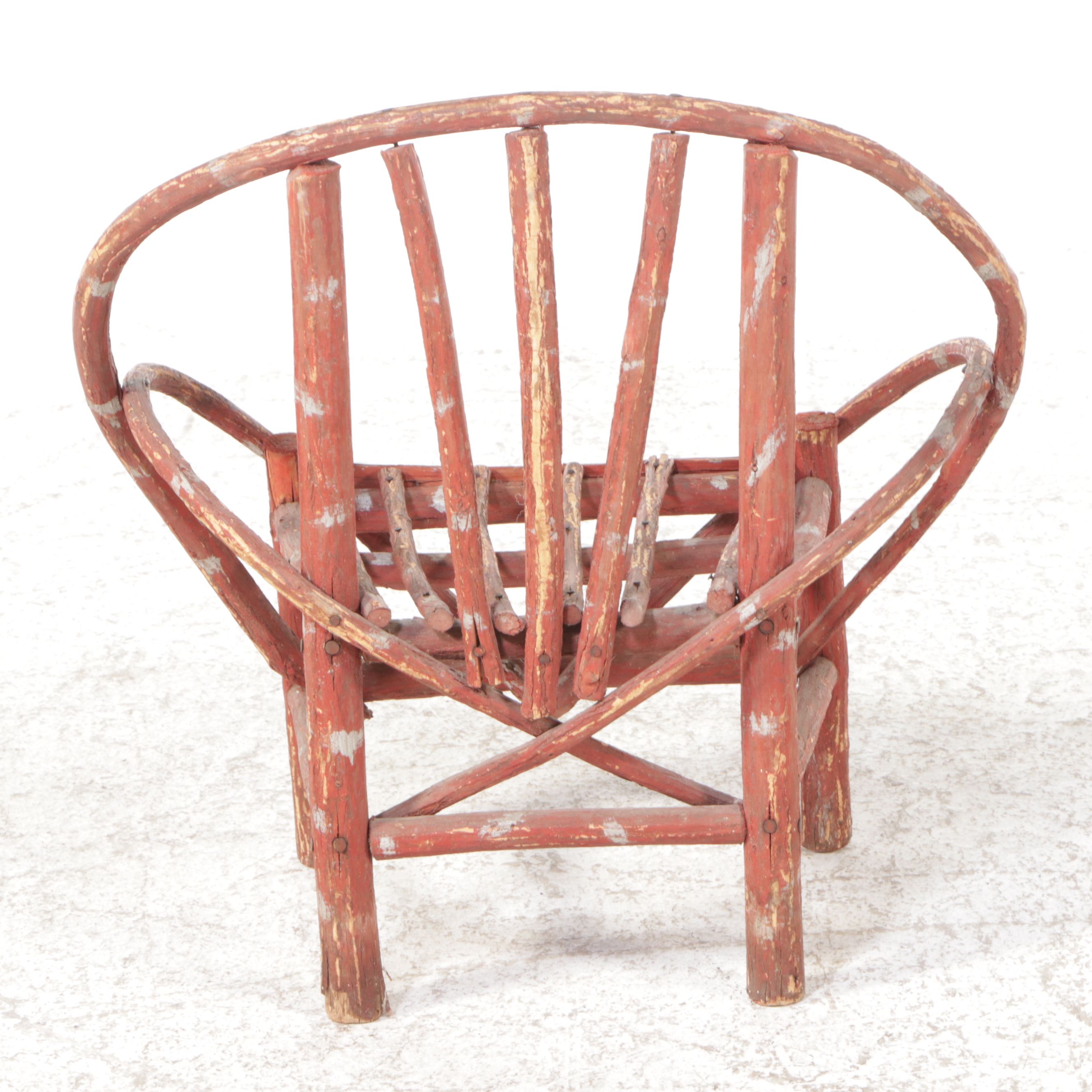 Victorian Carved Oak Rocking Chair with Caned Seat and Bent Wood Armchair