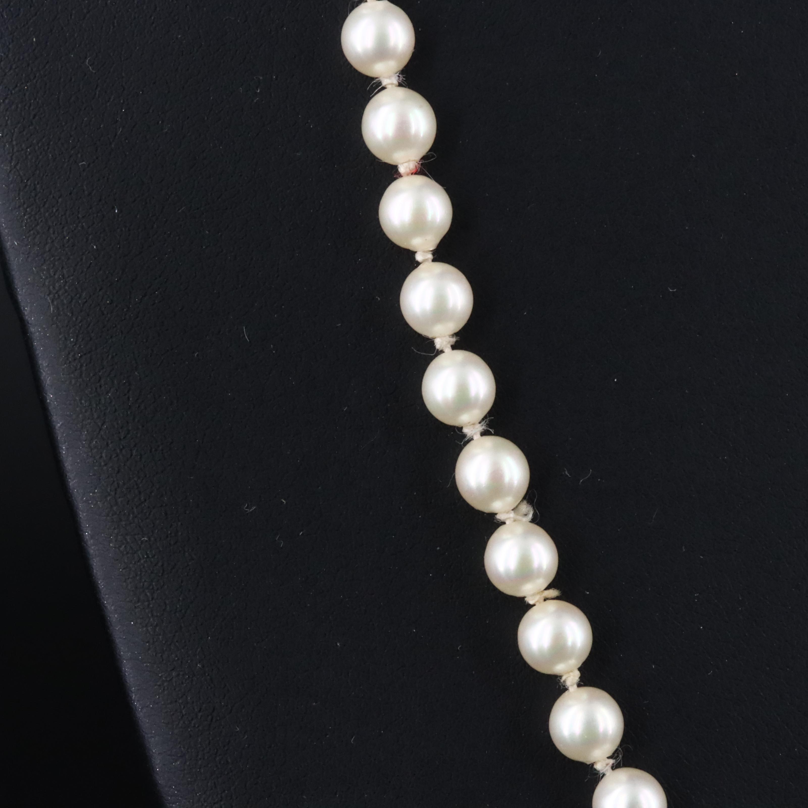 Pearl Necklace with Sterling Clasp
