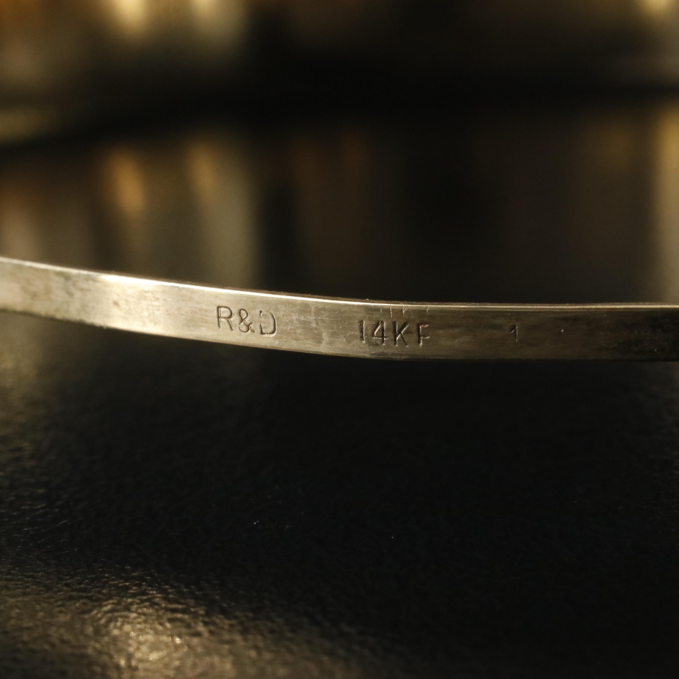 Vintage Roberts & Dore 14K Bangle