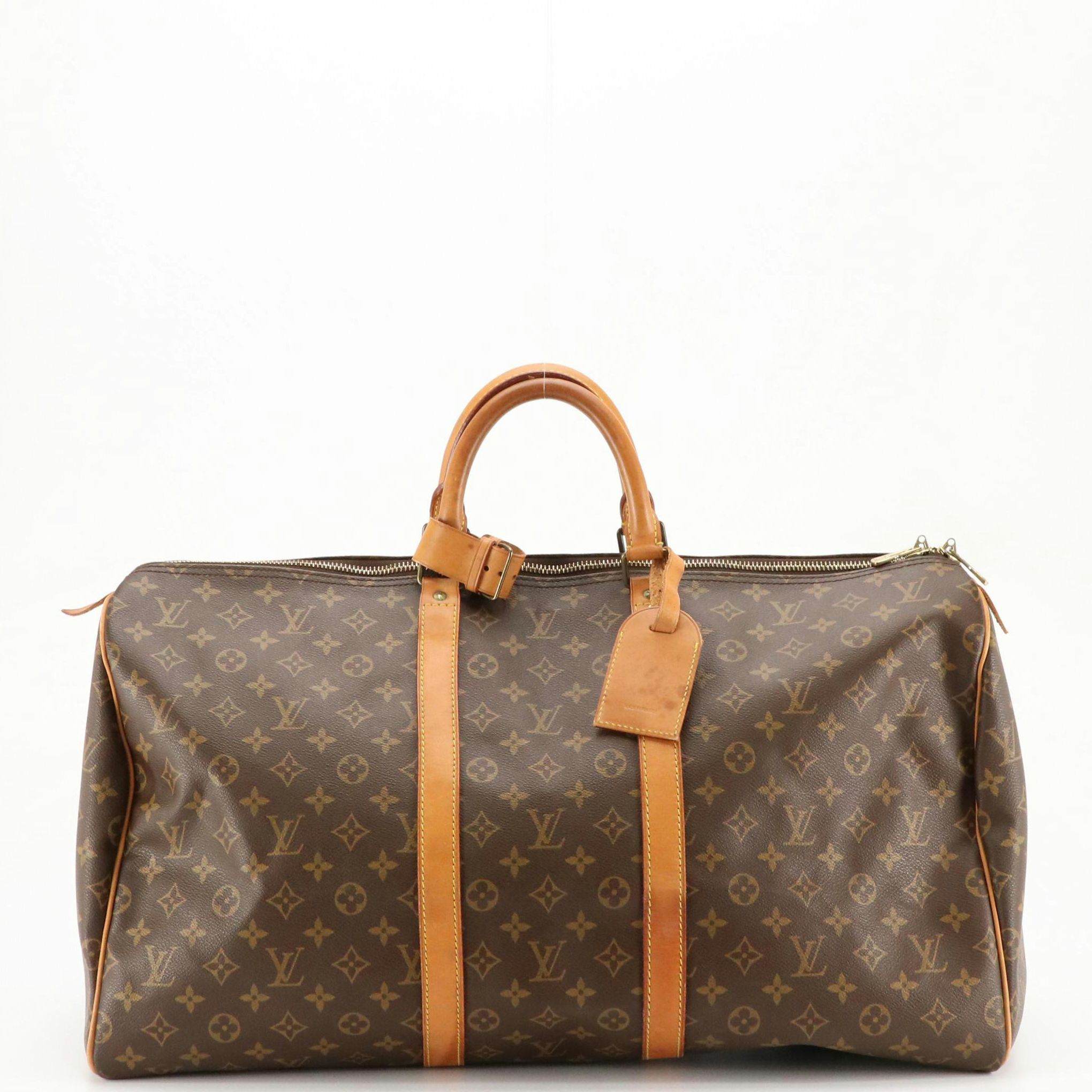 Louis Vuitton Keepall 55 in Monogram Canvas and Leather Trim