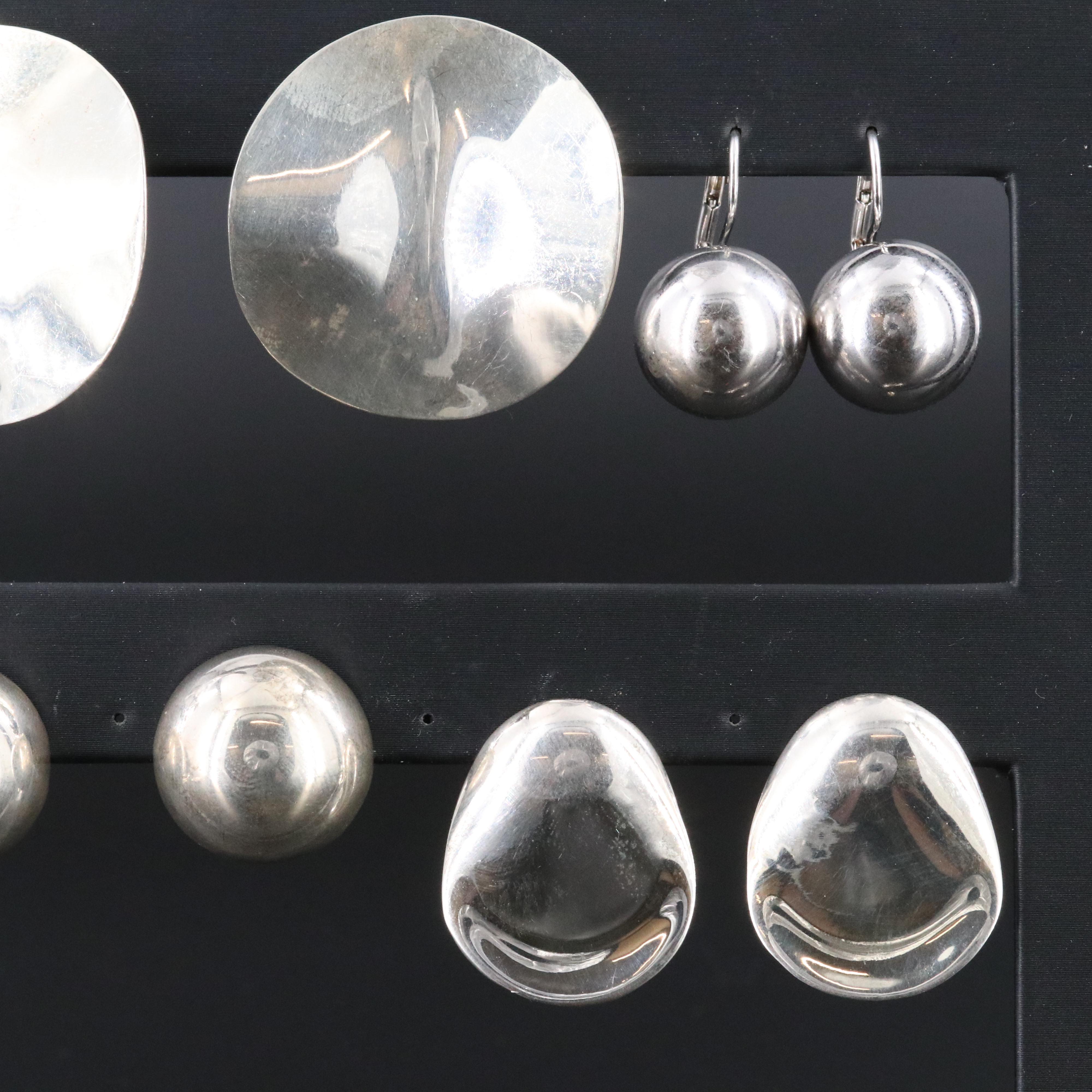 Sterling Earring and Brooch Collection Featuring Mexican Made