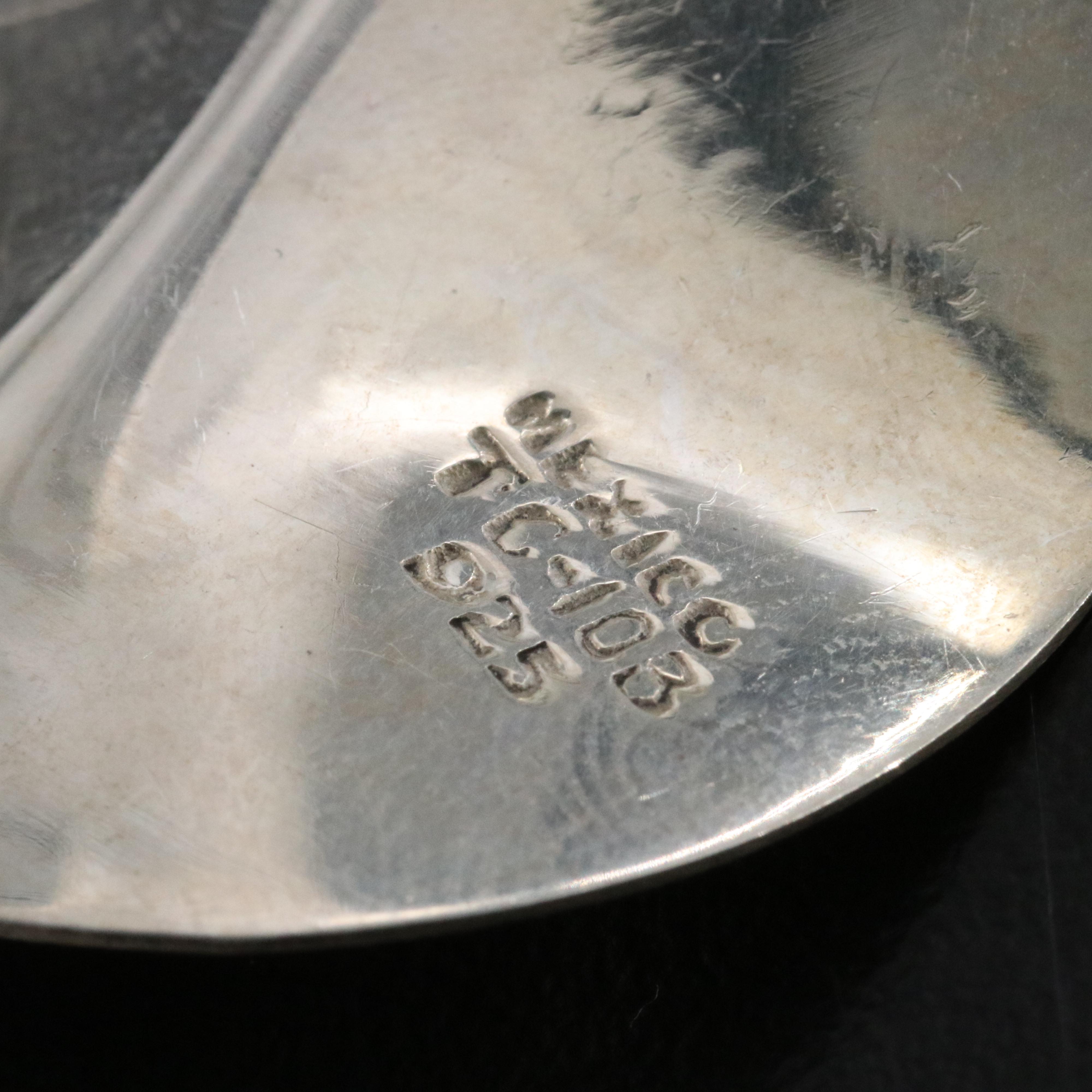 Sterling Earring and Brooch Collection Featuring Mexican Made