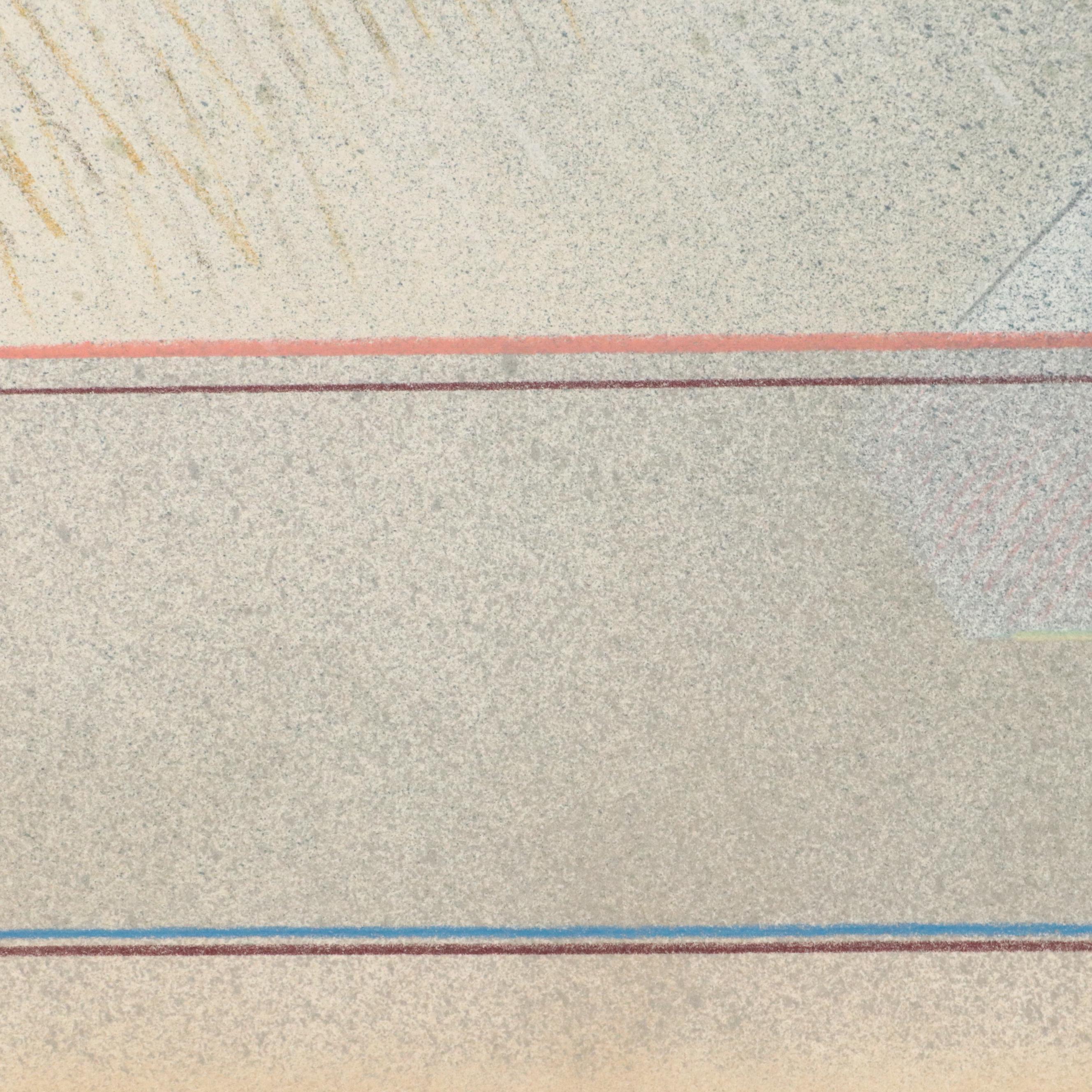 Kent K. Pachuta Abstract Mixed Media Painting, 1987