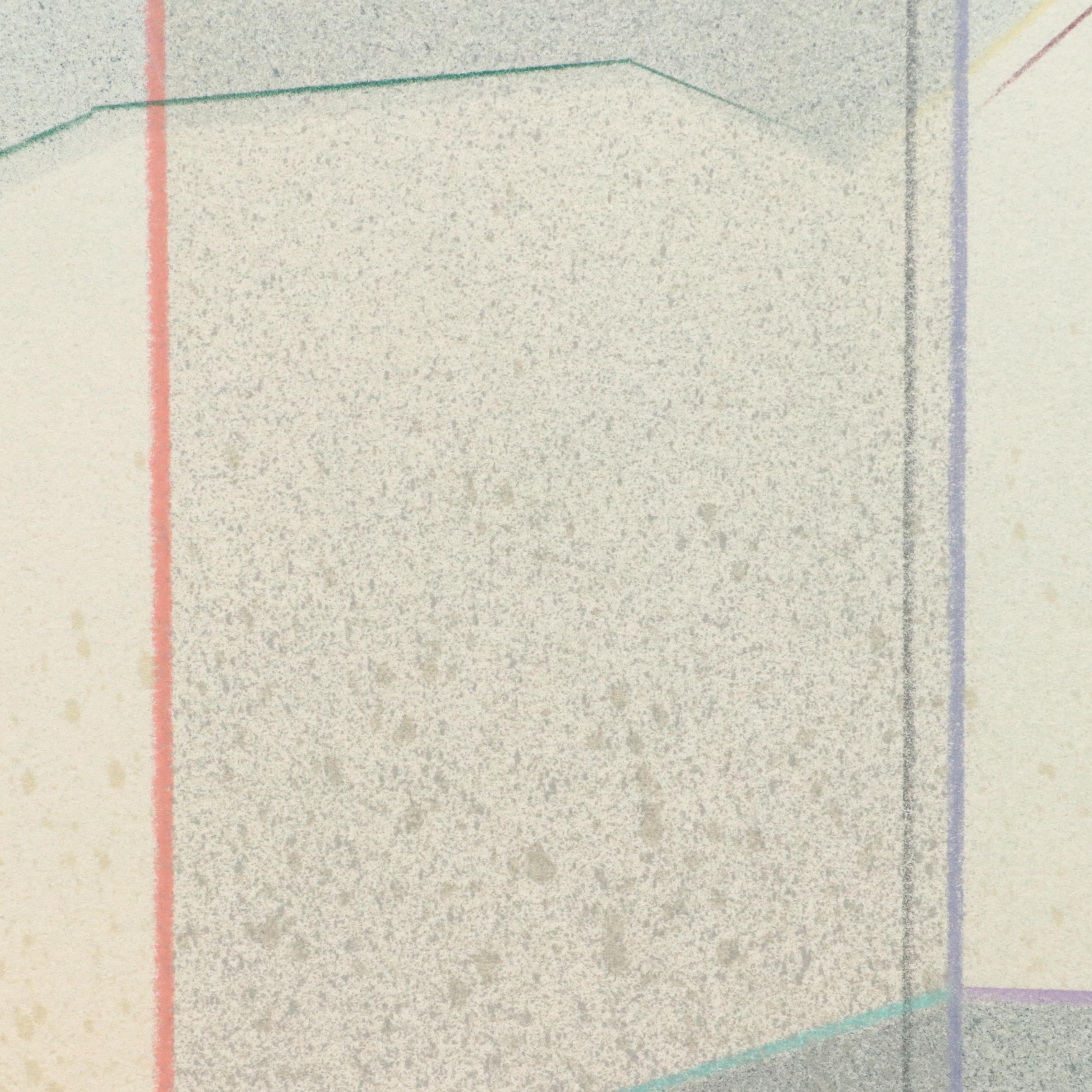 Kent K. Pachuta Abstract Mixed Media Painting, 1987