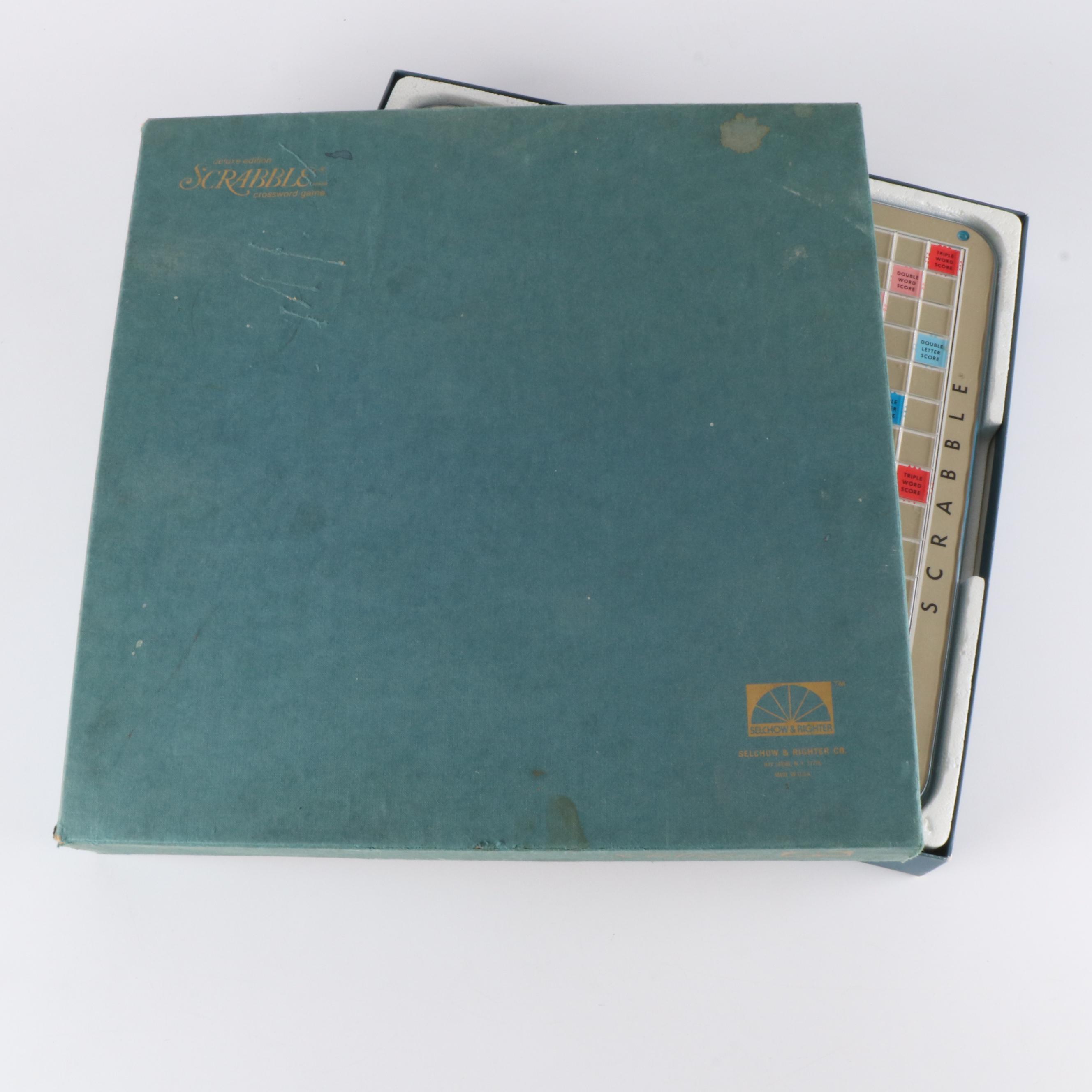 "Scrabble Deluxe Edition" with Vintage "Popeye Pipe Toss" and Other Games