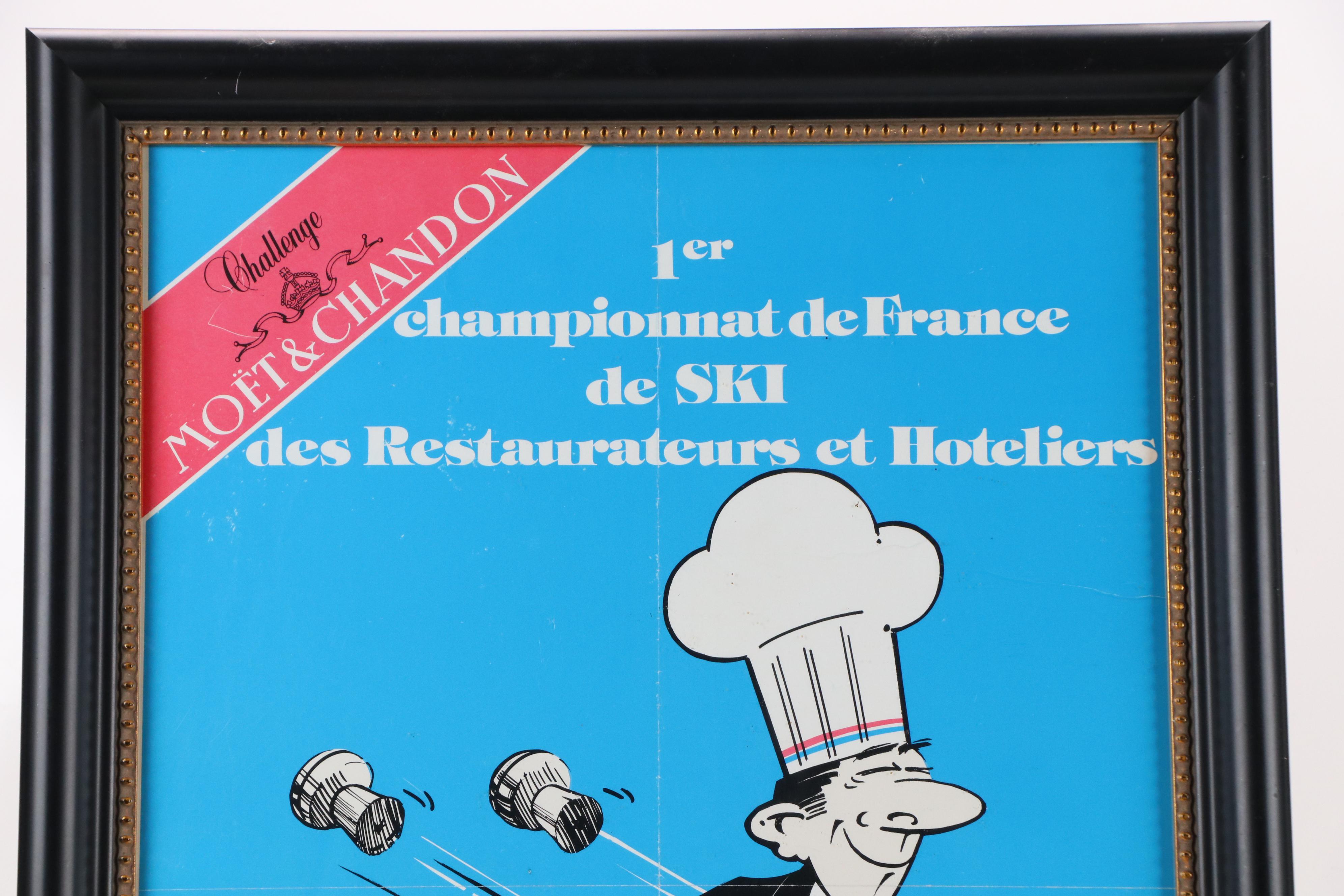Lithograph Poster for Moët & Chandon's First Ski Championship, 1984