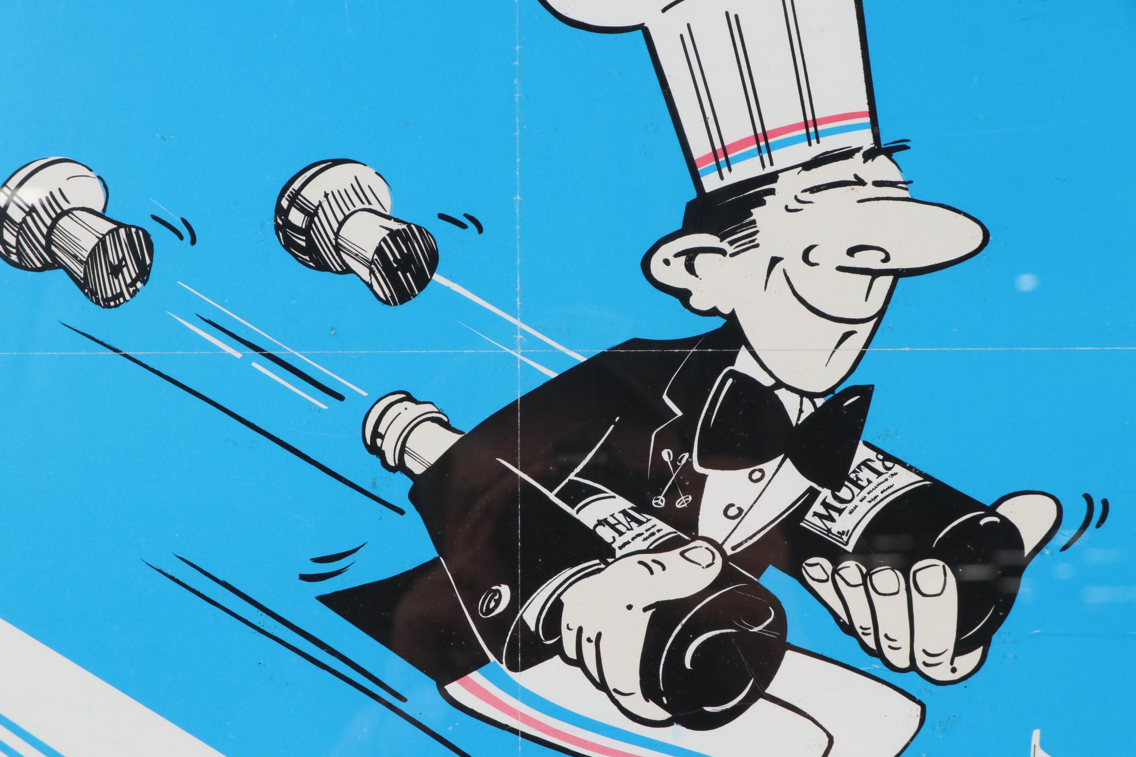 Lithograph Poster for Moët & Chandon's First Ski Championship, 1984