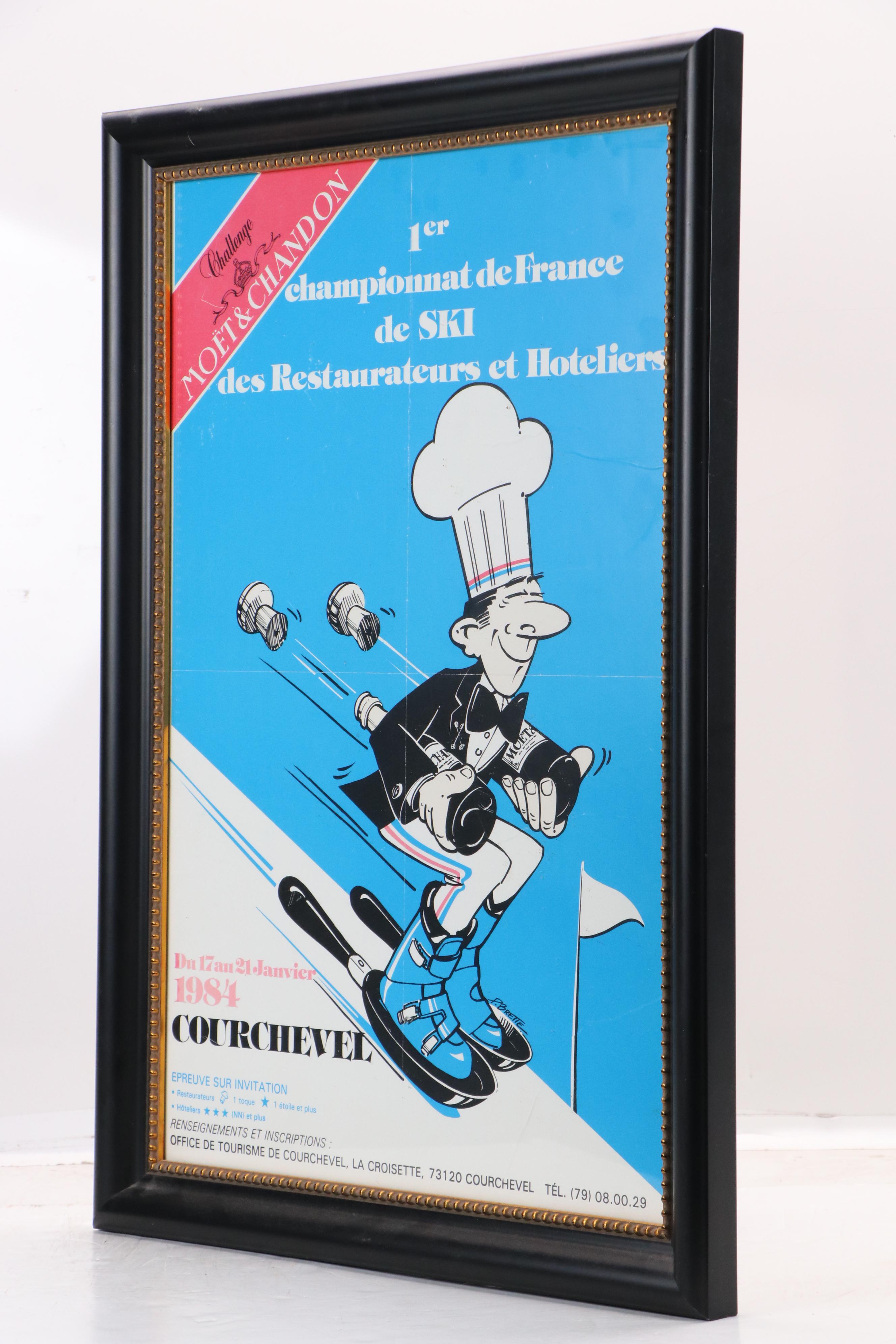 Lithograph Poster for Moët & Chandon's First Ski Championship, 1984