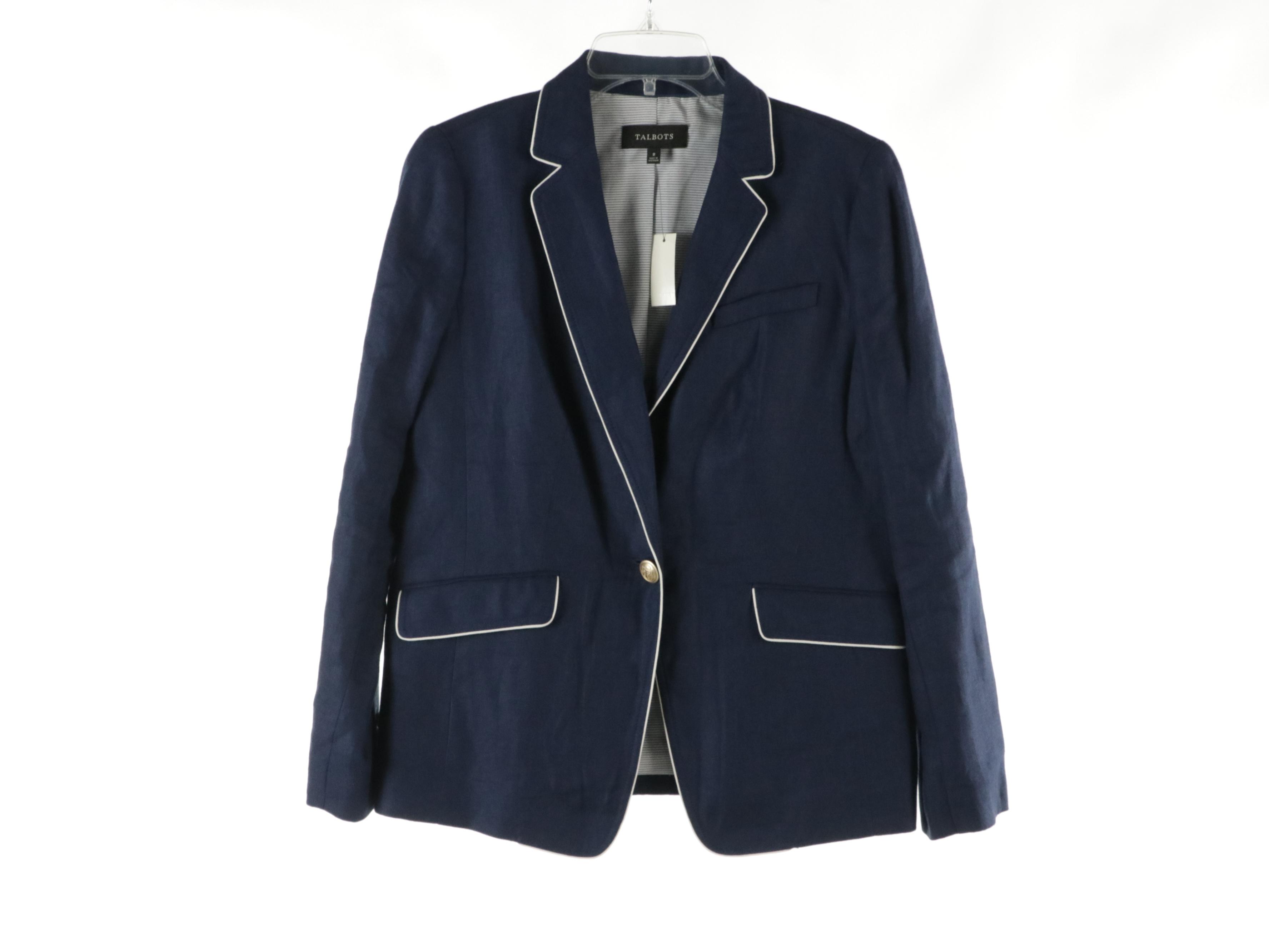 Talbots Navy Blue Linen Blazer, Nautical Rope Wide-Leg Pants and More, With Tags