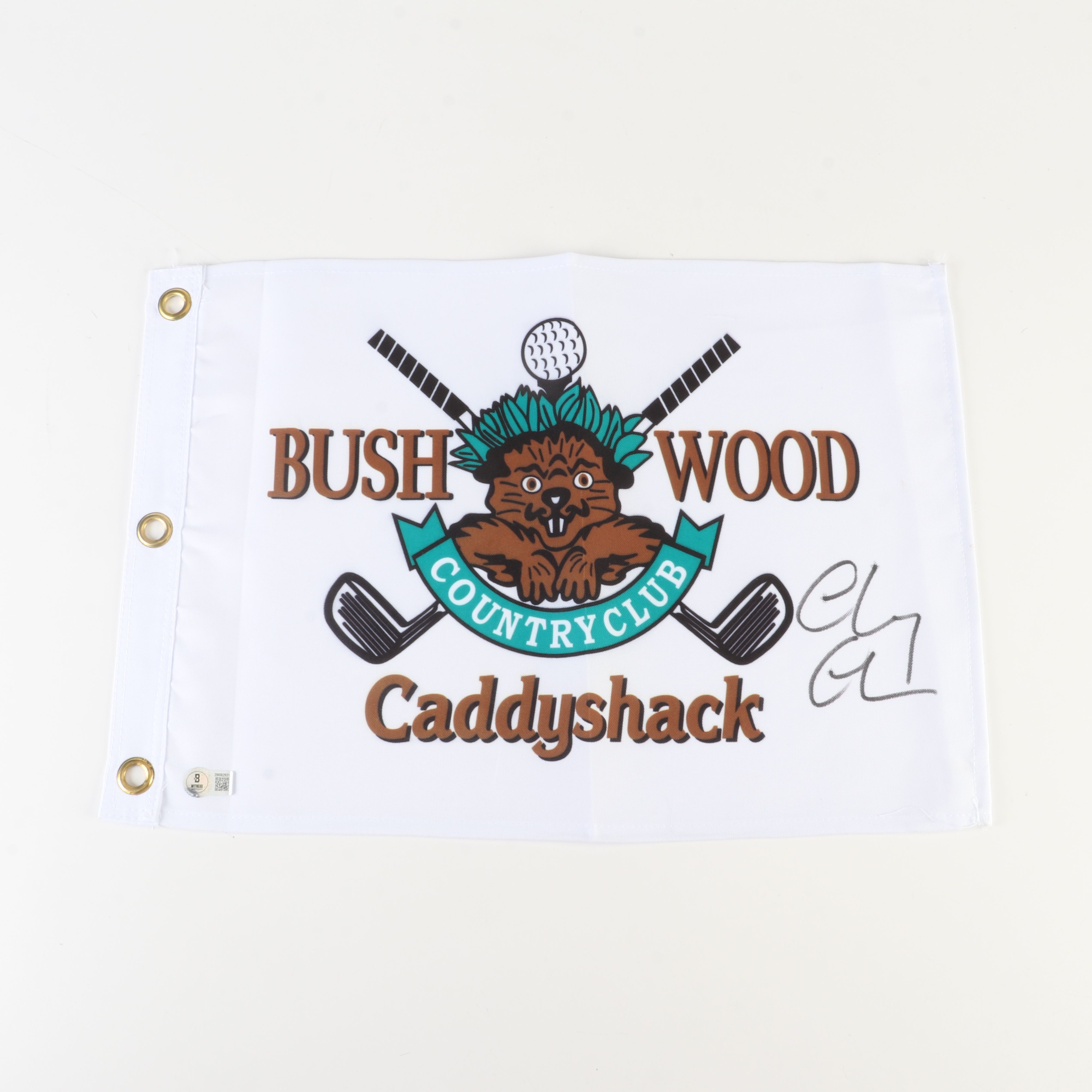 Chevy Chase Signed Bush Wood Country Club "Caddyshack" Golf Flag, Beckett