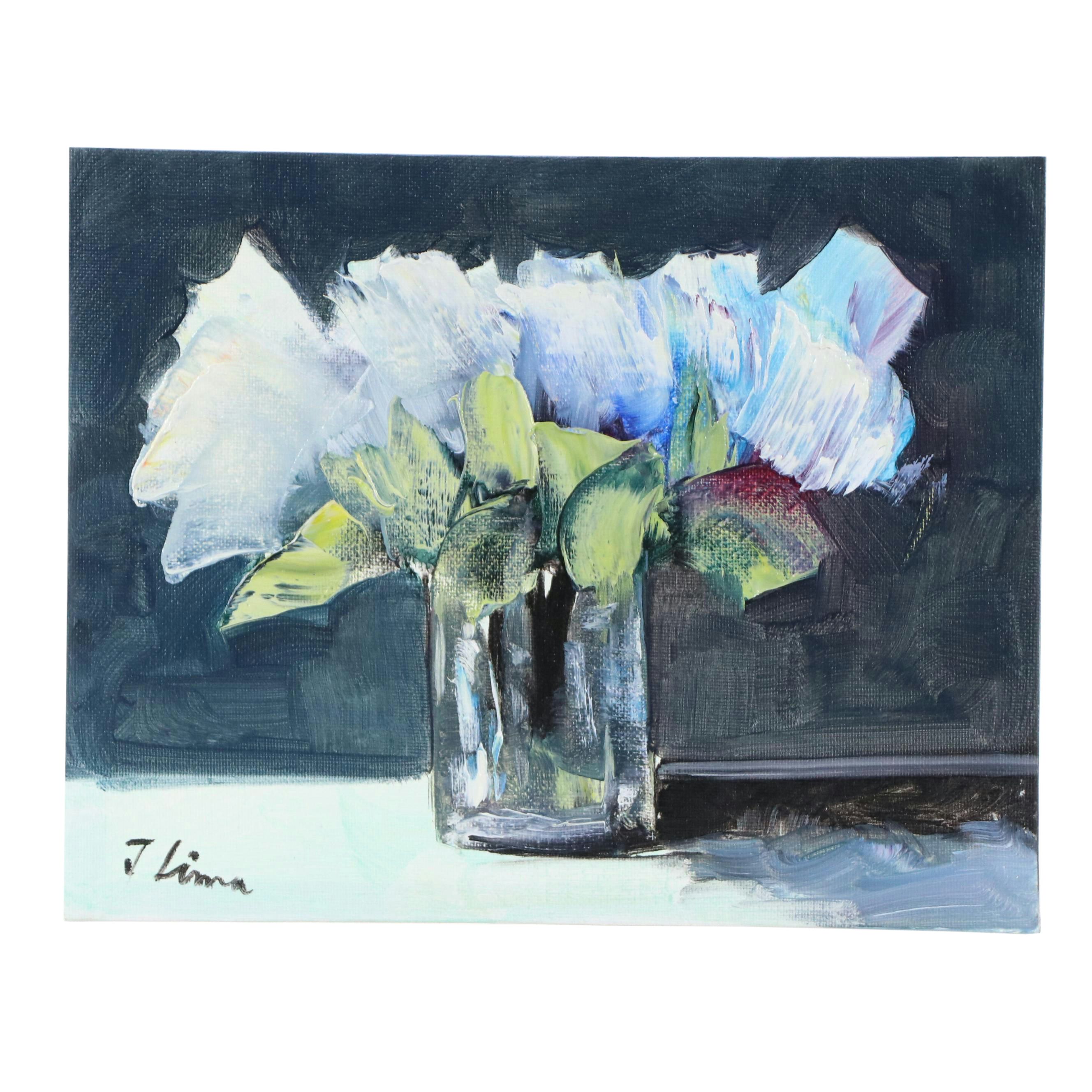 José M. Lima Floral Still Life Oil Painting, 2025