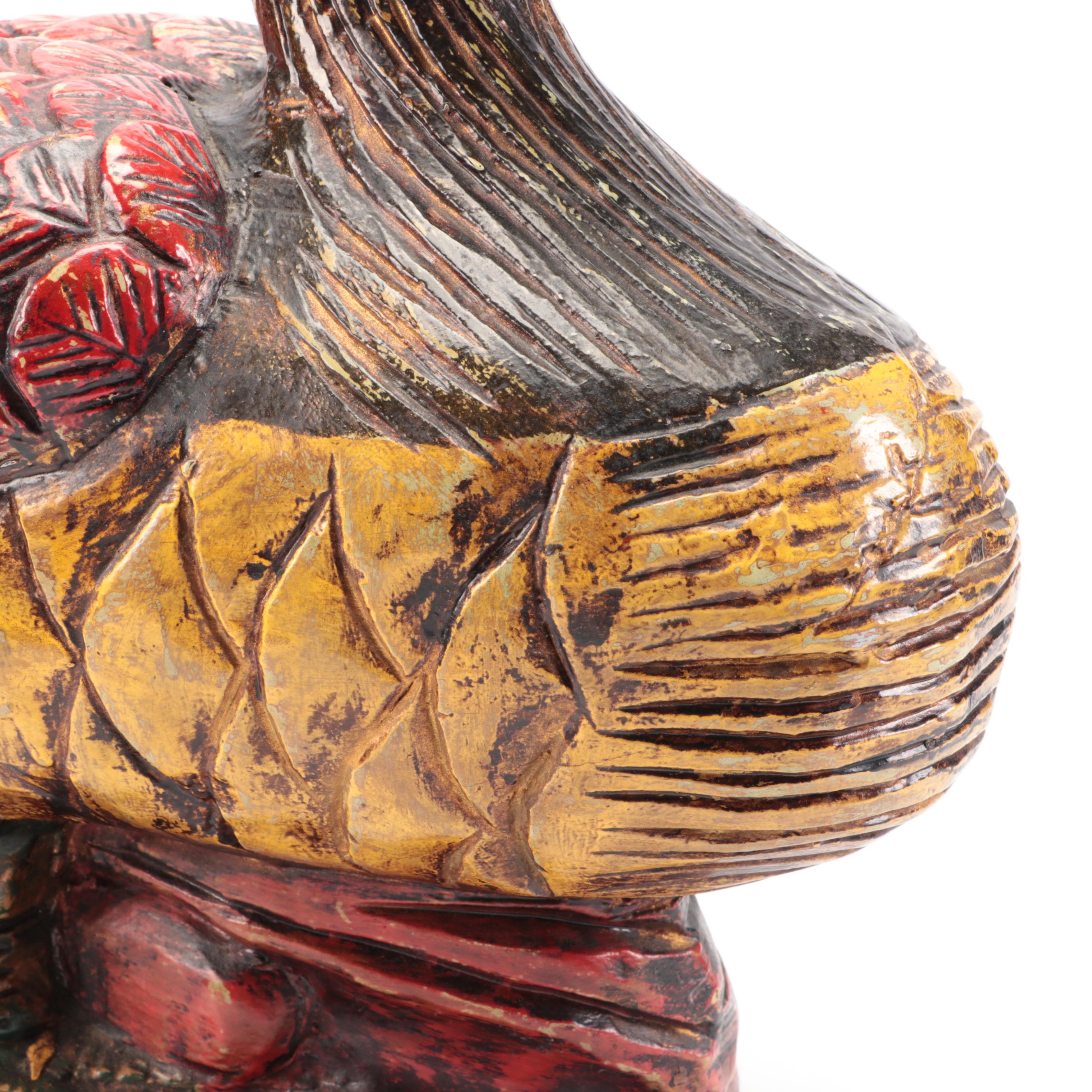 Polychrome Wooden Duck