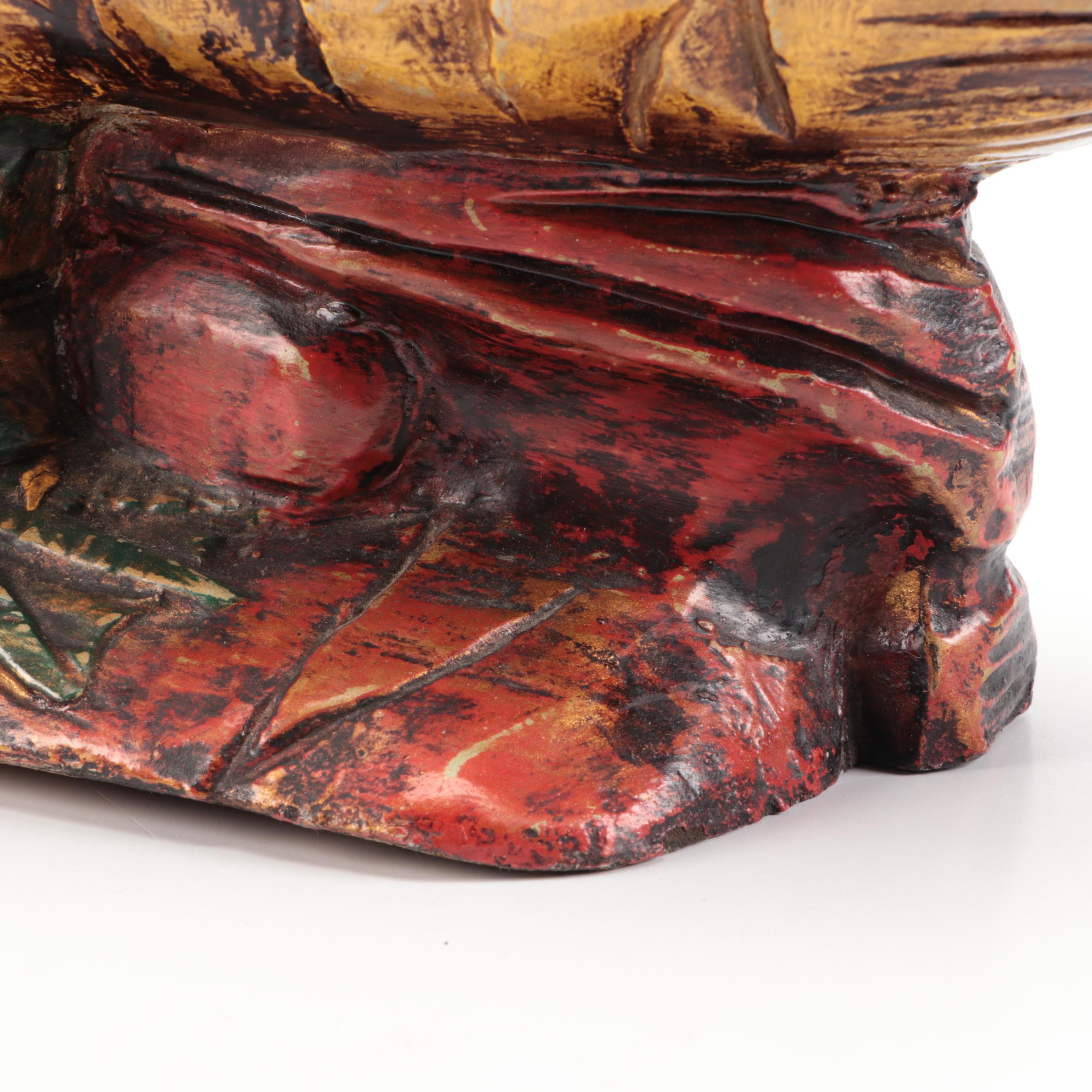 Polychrome Wooden Duck