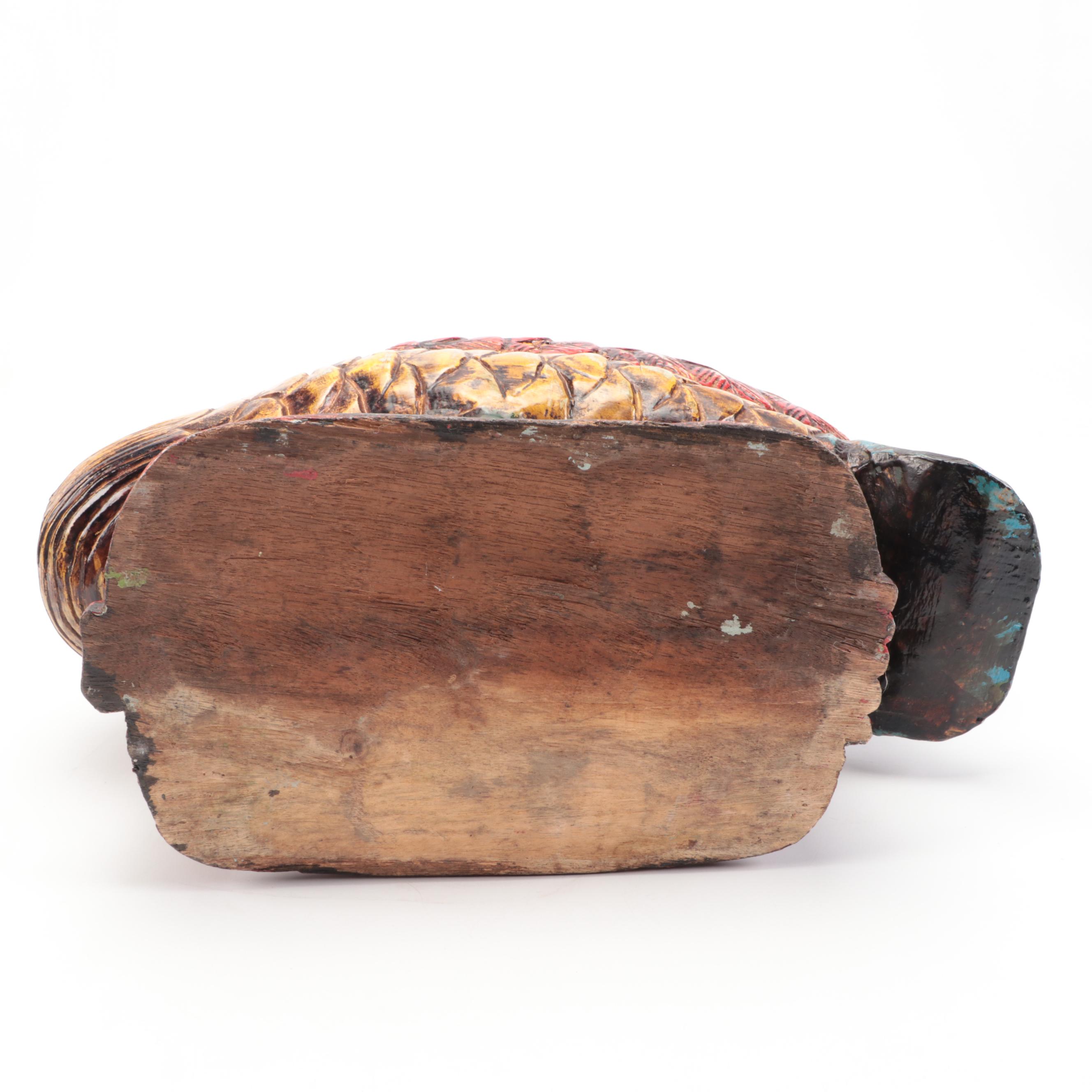 Polychrome Wooden Duck