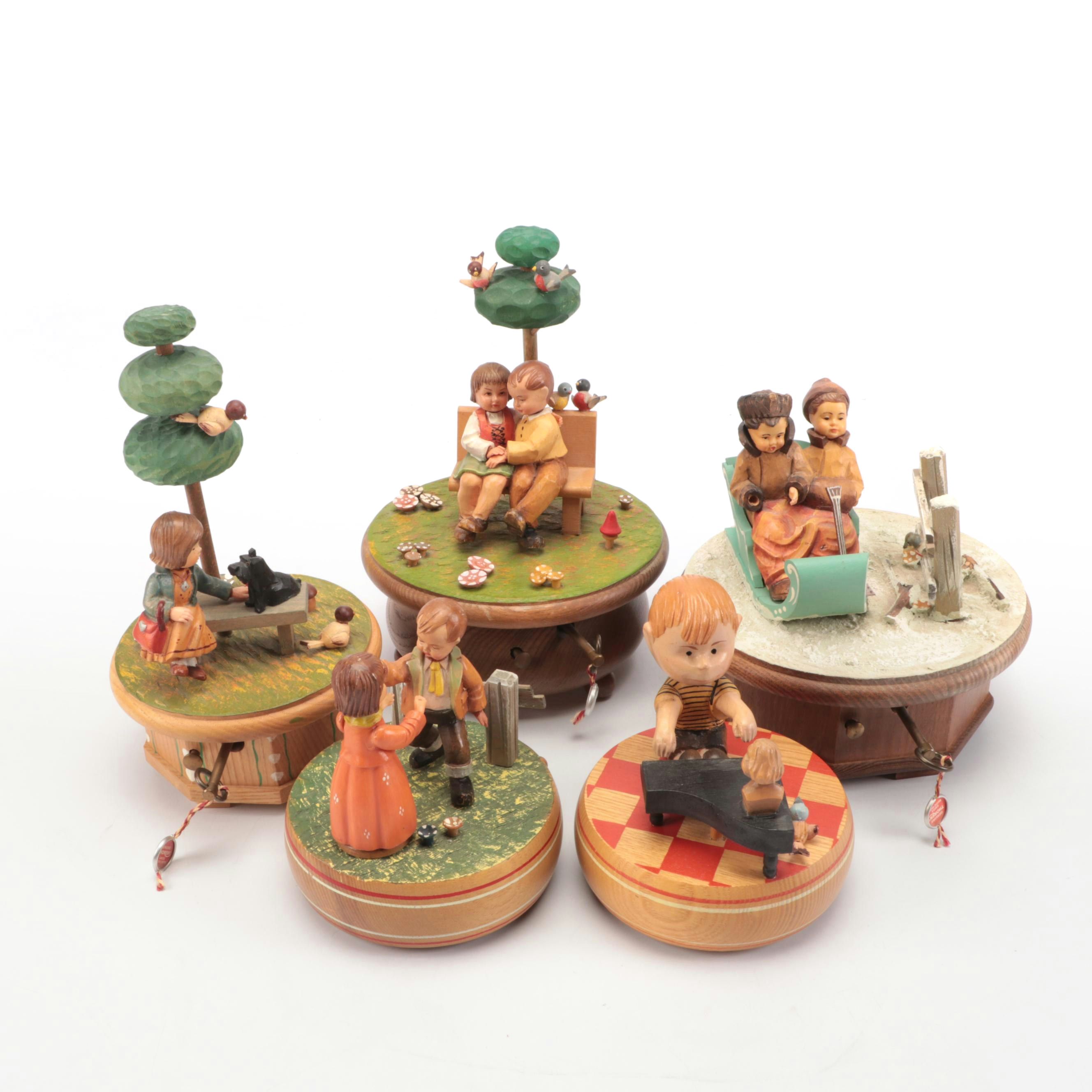 ANRI and Other Carved Wooden Musical Figurines