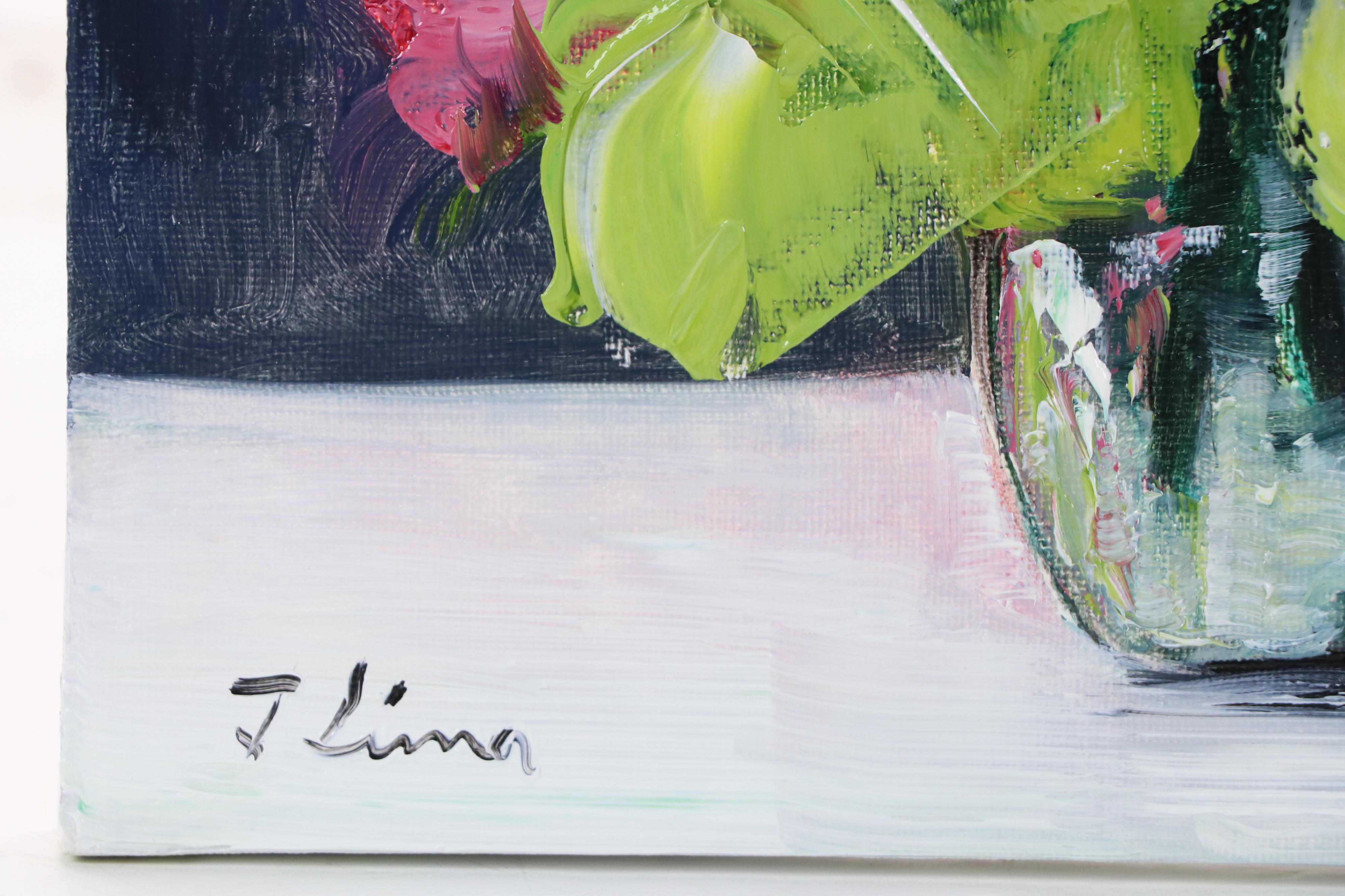 José M. Lima Floral Still Life Oil Painting, 2025