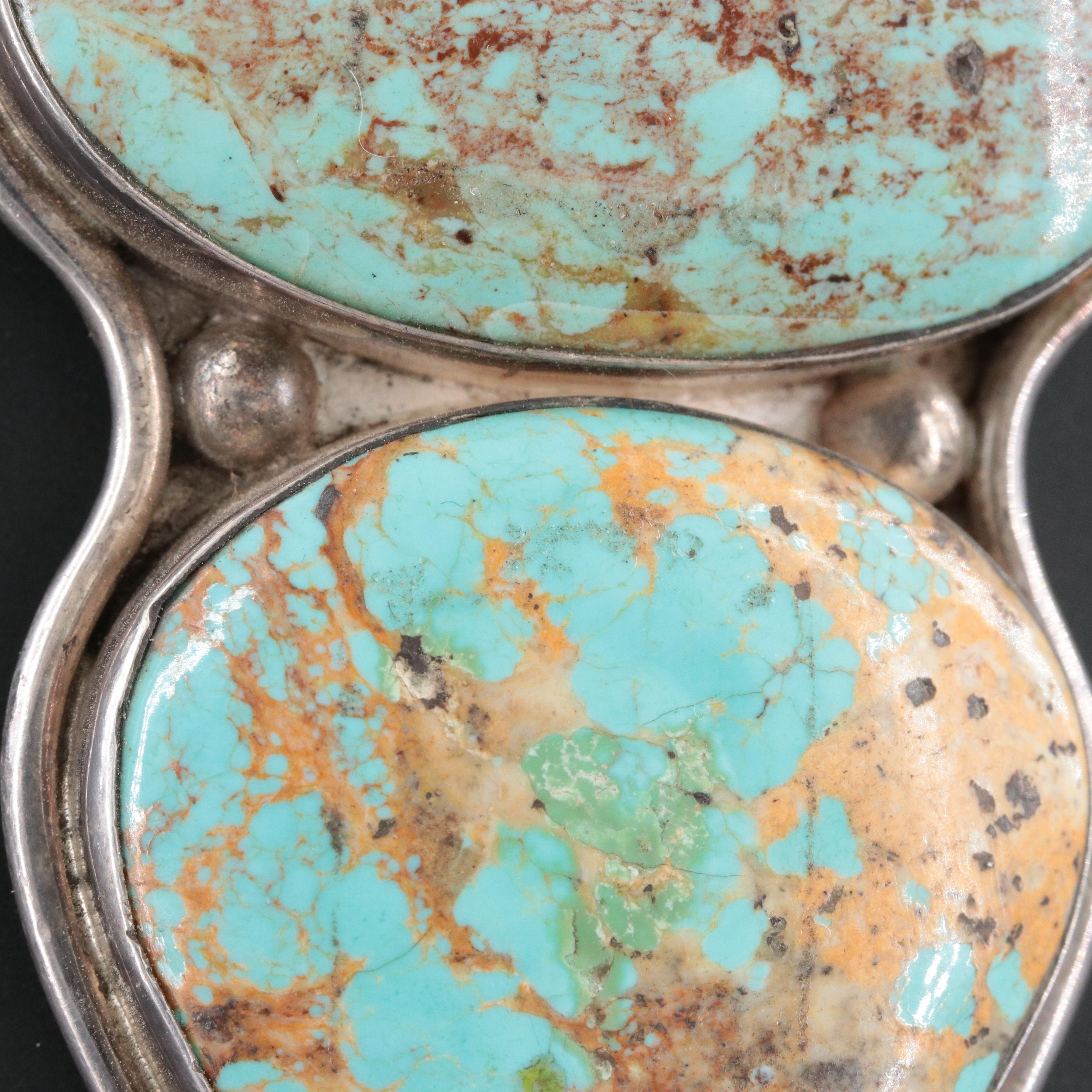 Sterling Turquoise Slide Pendant