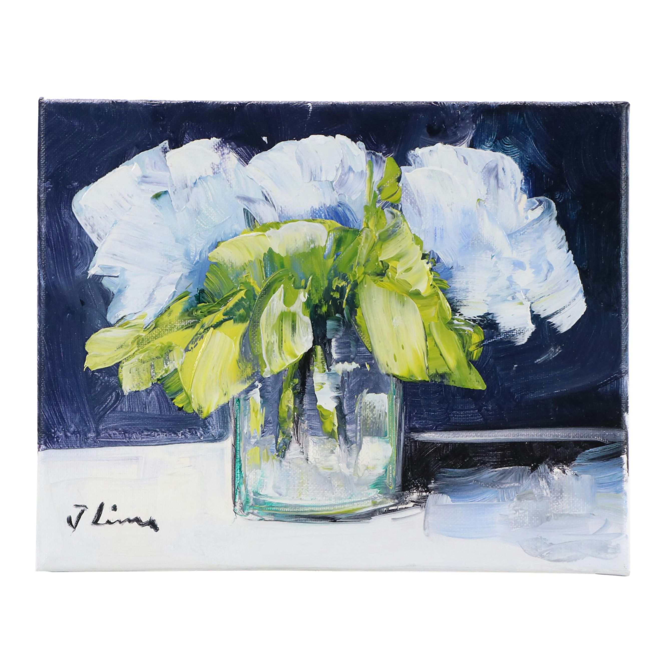 José M. Lima Floral Still Life Oil Painting, 2025