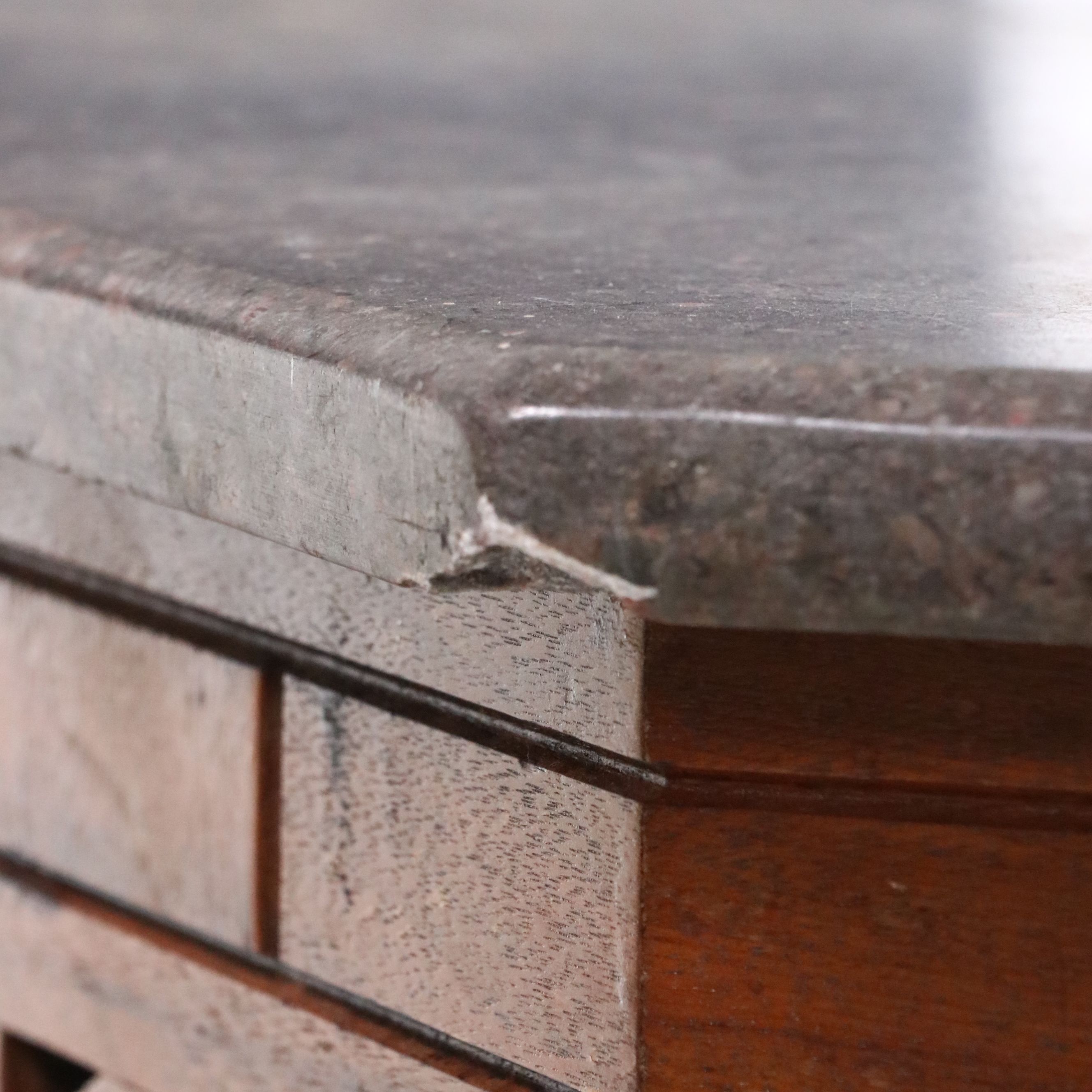 Eastlake Walnut Side Table with Marble Top