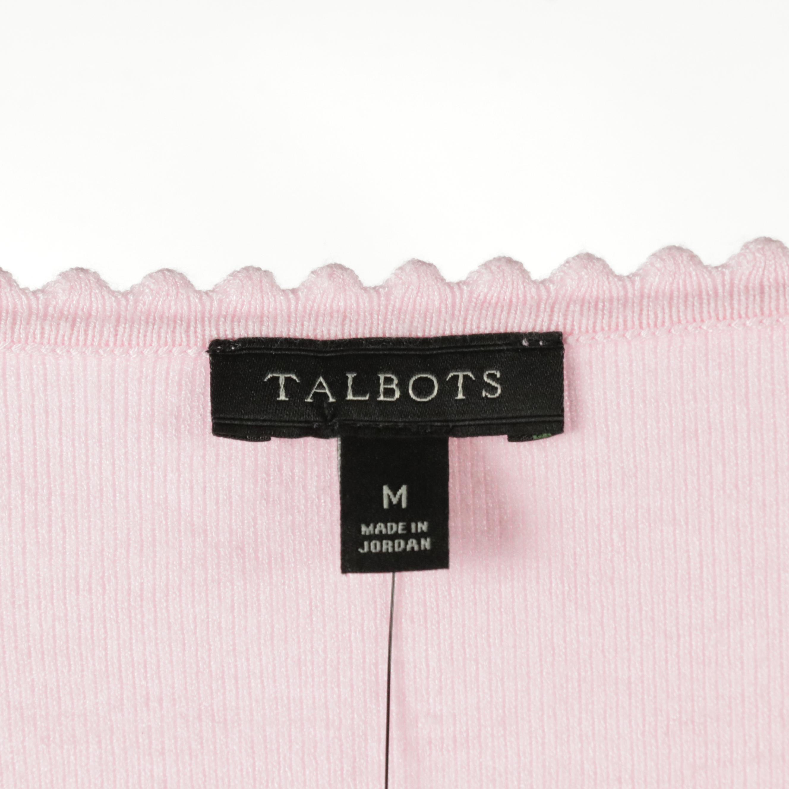 Talbots Metallic Cotton Tweed Jacket, Pink Wool Blend Coat, Knit Top & Blazer