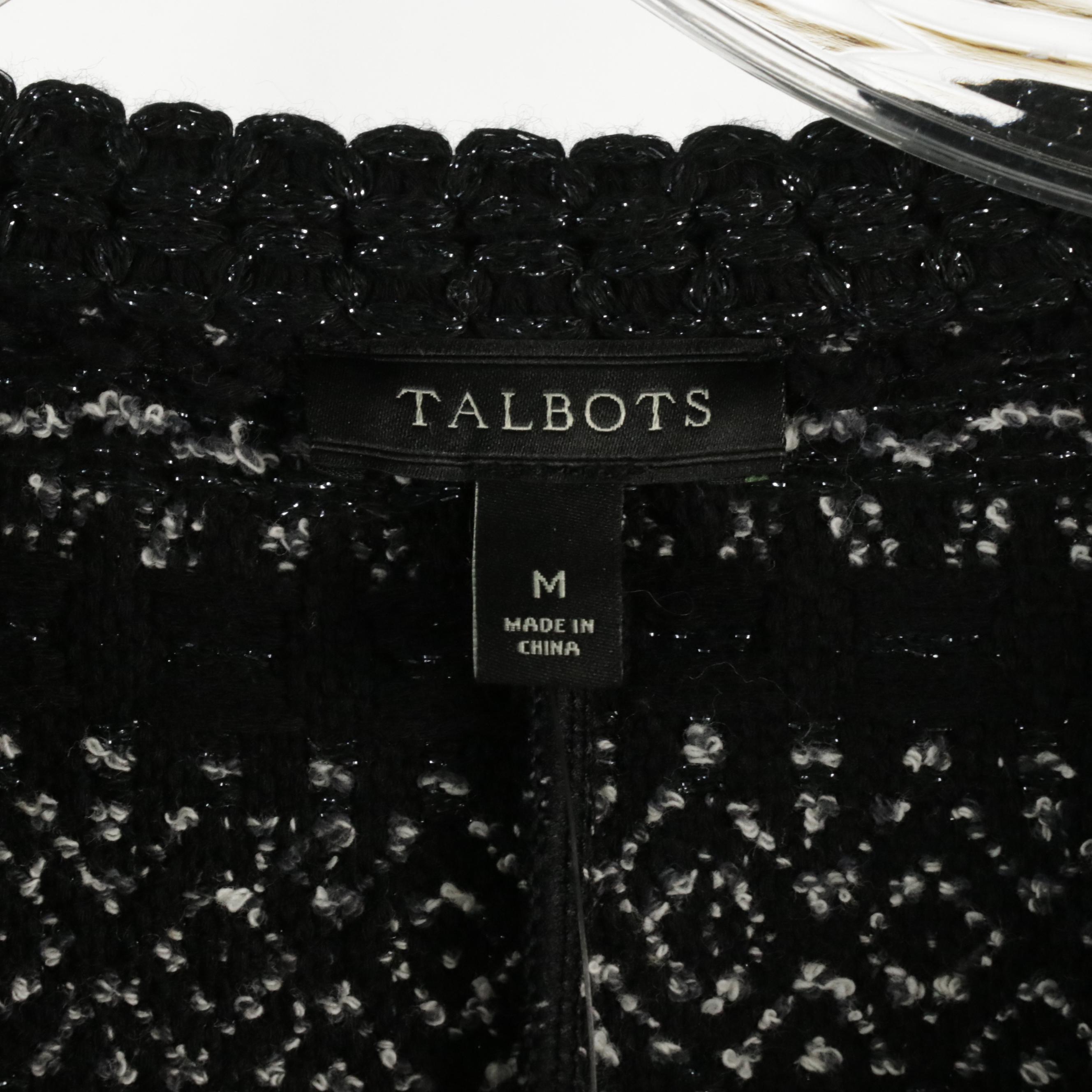 Talbots Metallic Cotton Tweed Jacket, Pink Wool Blend Coat, Knit Top & Blazer