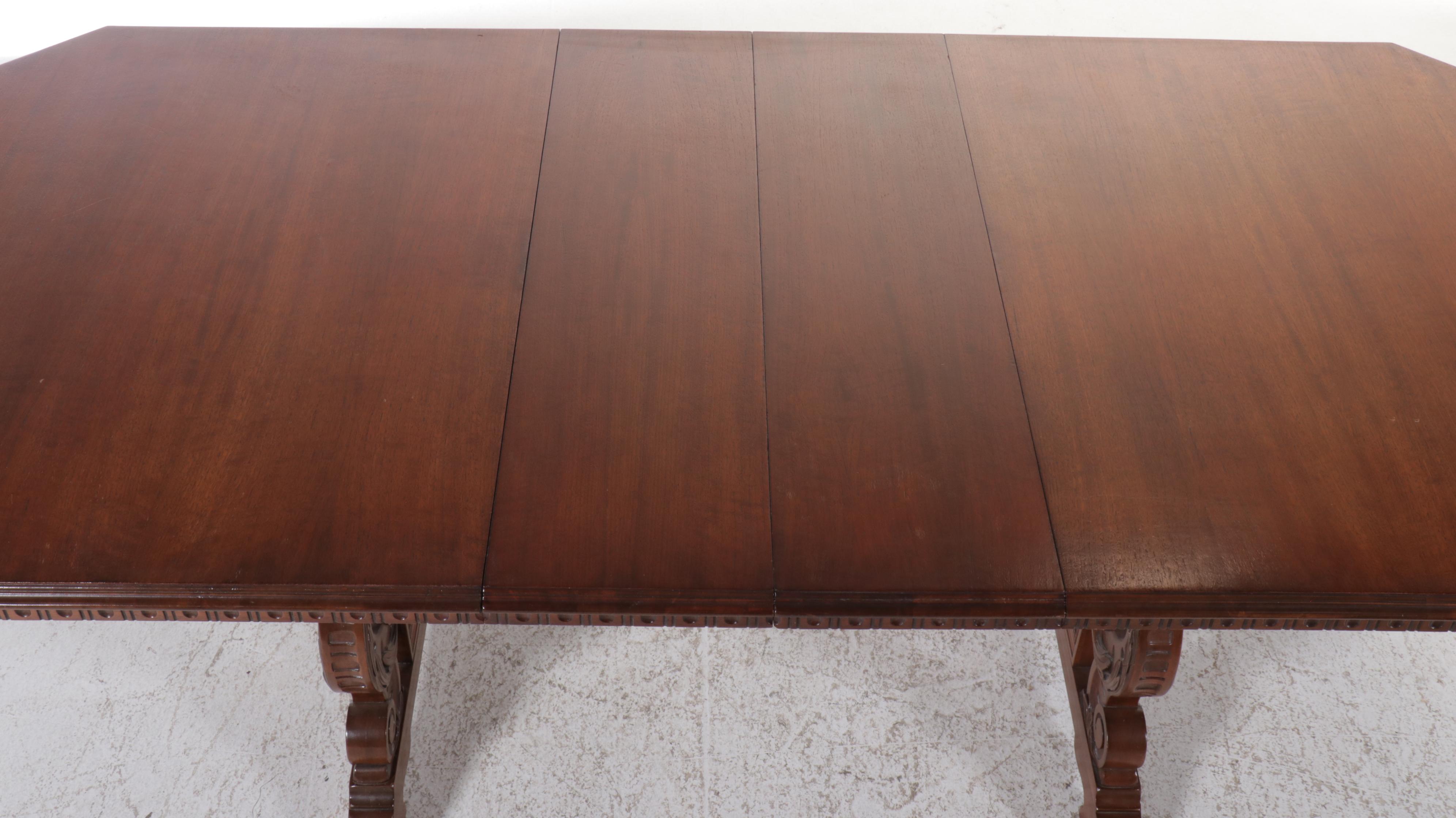 Eight Piece Jacobean Style Dining Set, Early to Mid-20th Century