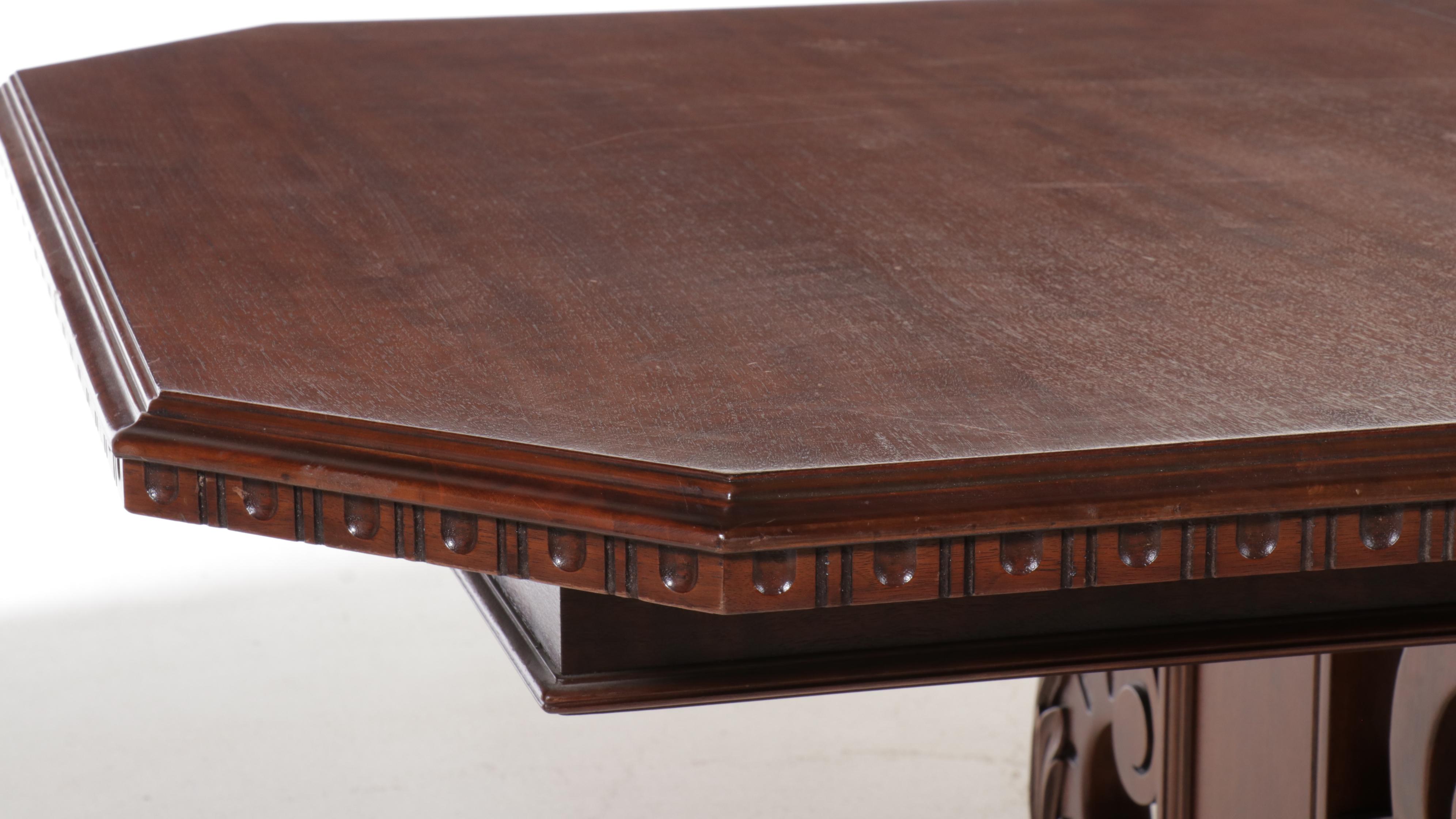 Eight Piece Jacobean Style Dining Set, Early to Mid-20th Century