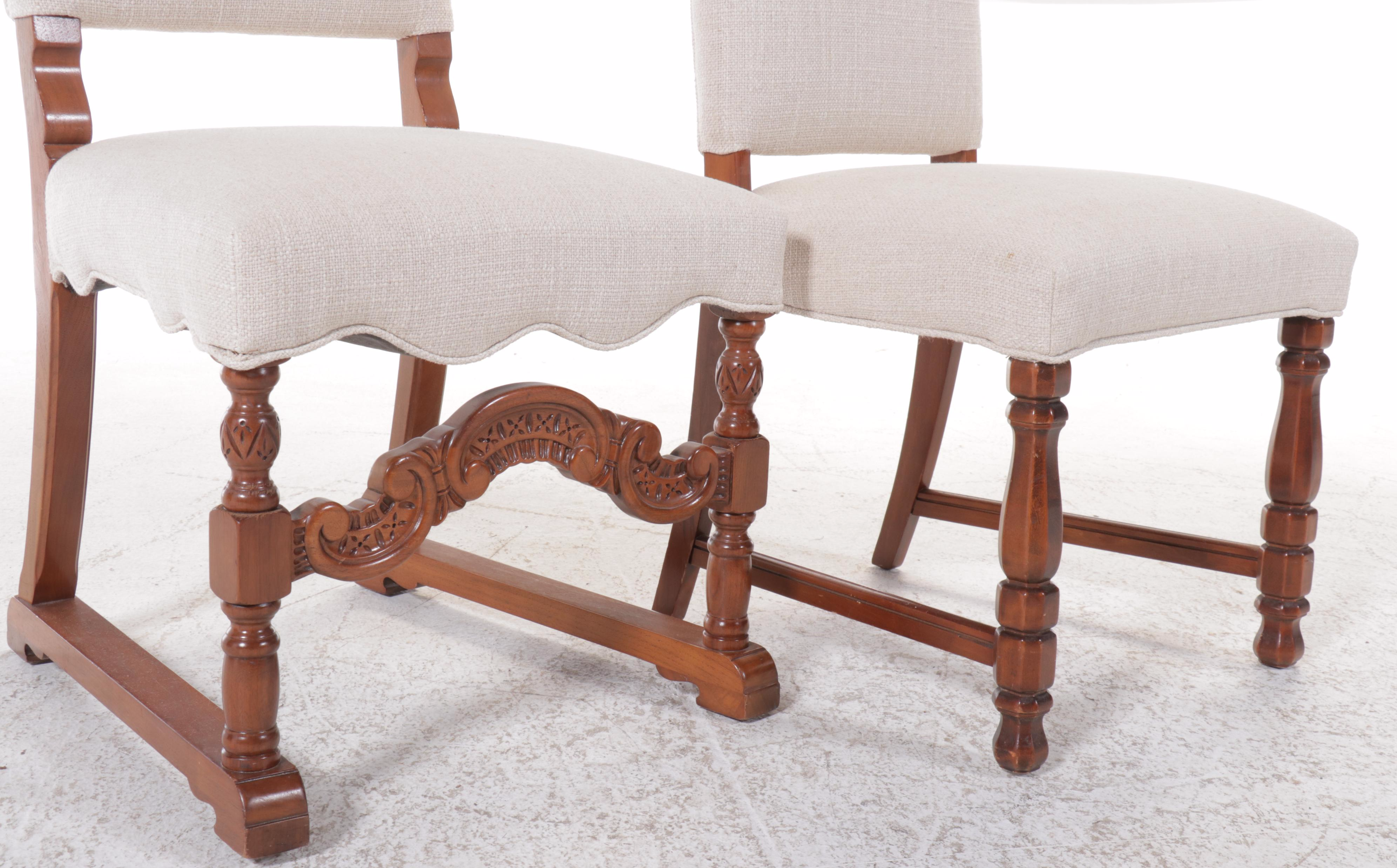 Eight Piece Jacobean Style Dining Set, Early to Mid-20th Century