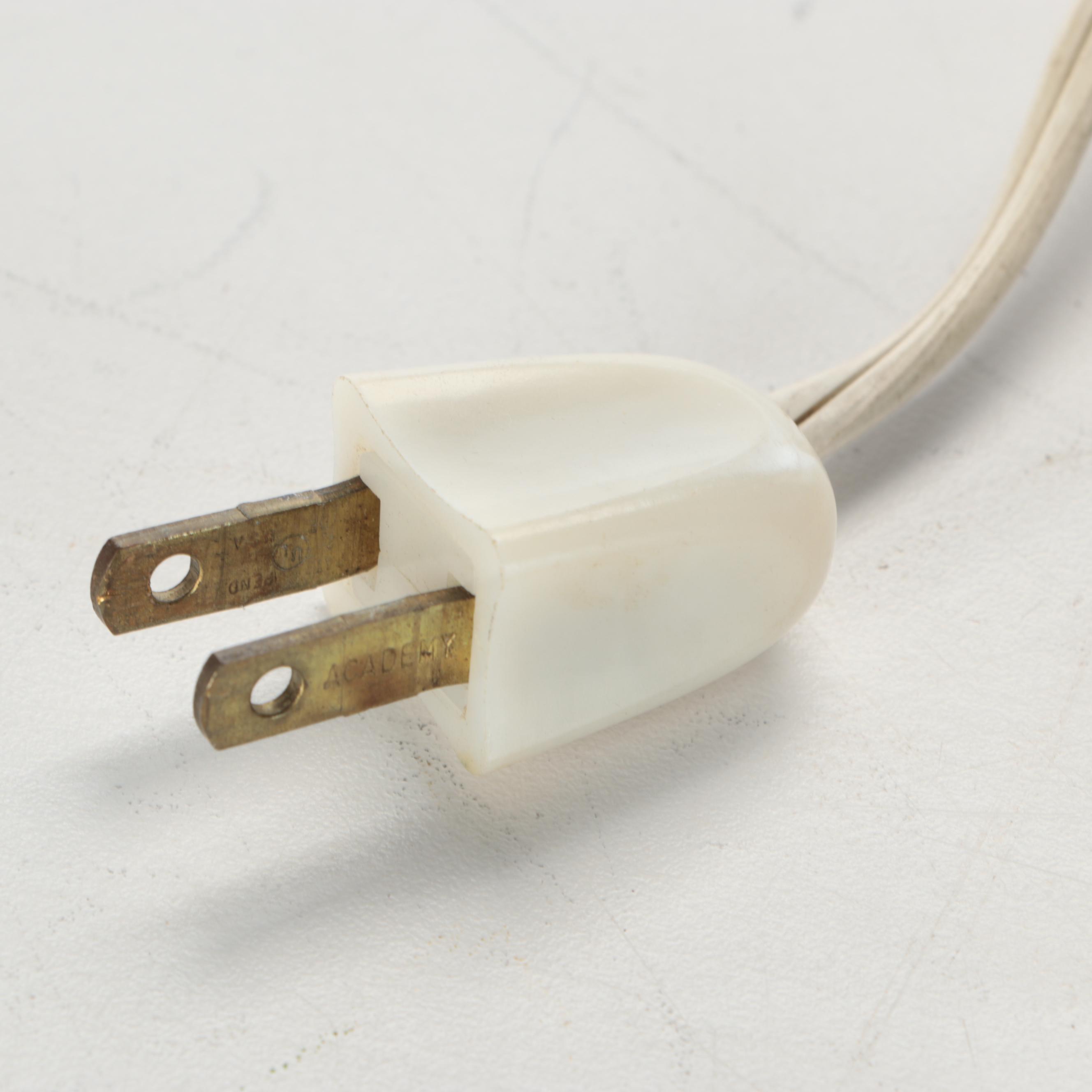 Art Nouveau Brass Finish Metal Table Lamp with Glass Shade