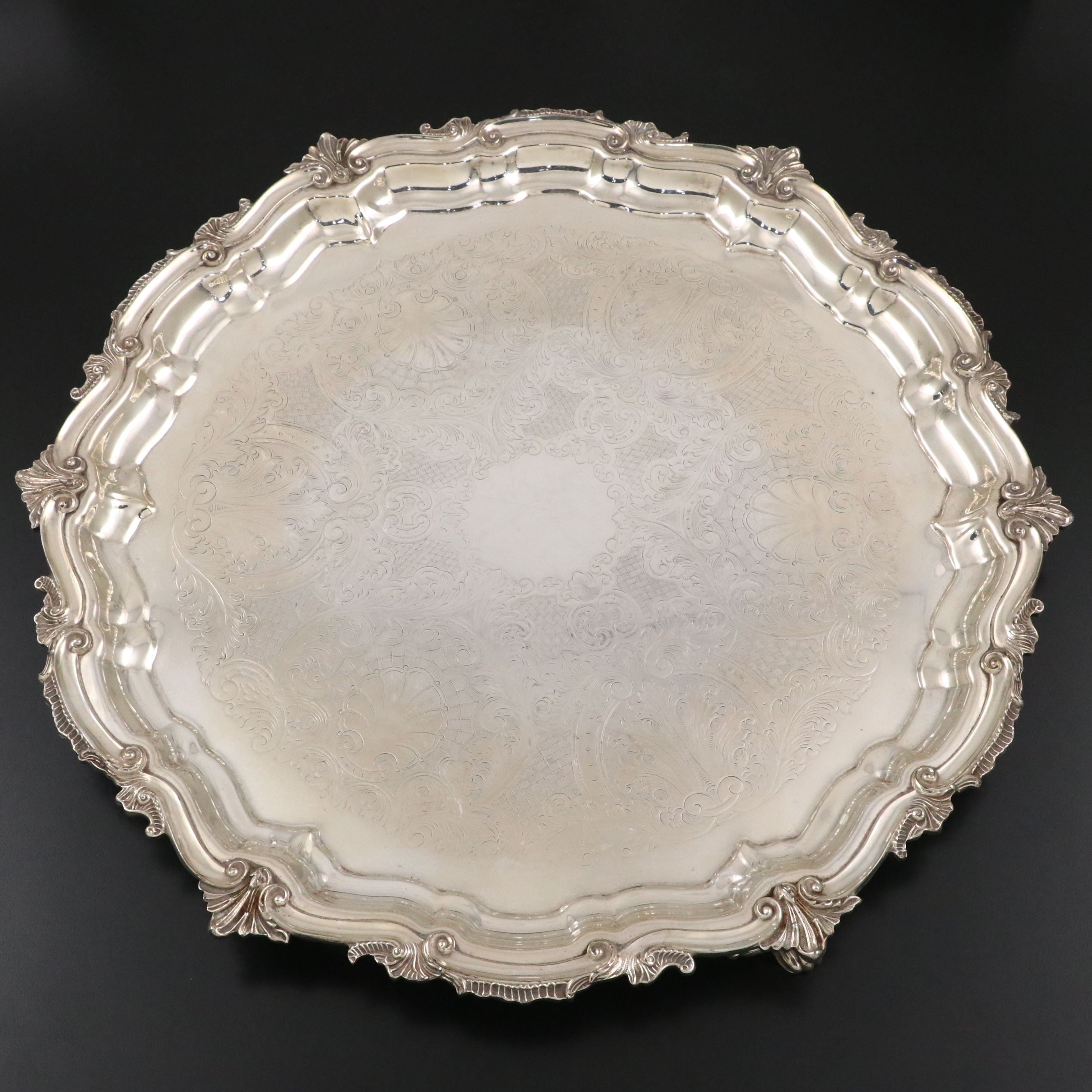 Birmingham Silver Co. Silver Plate Footed Tray