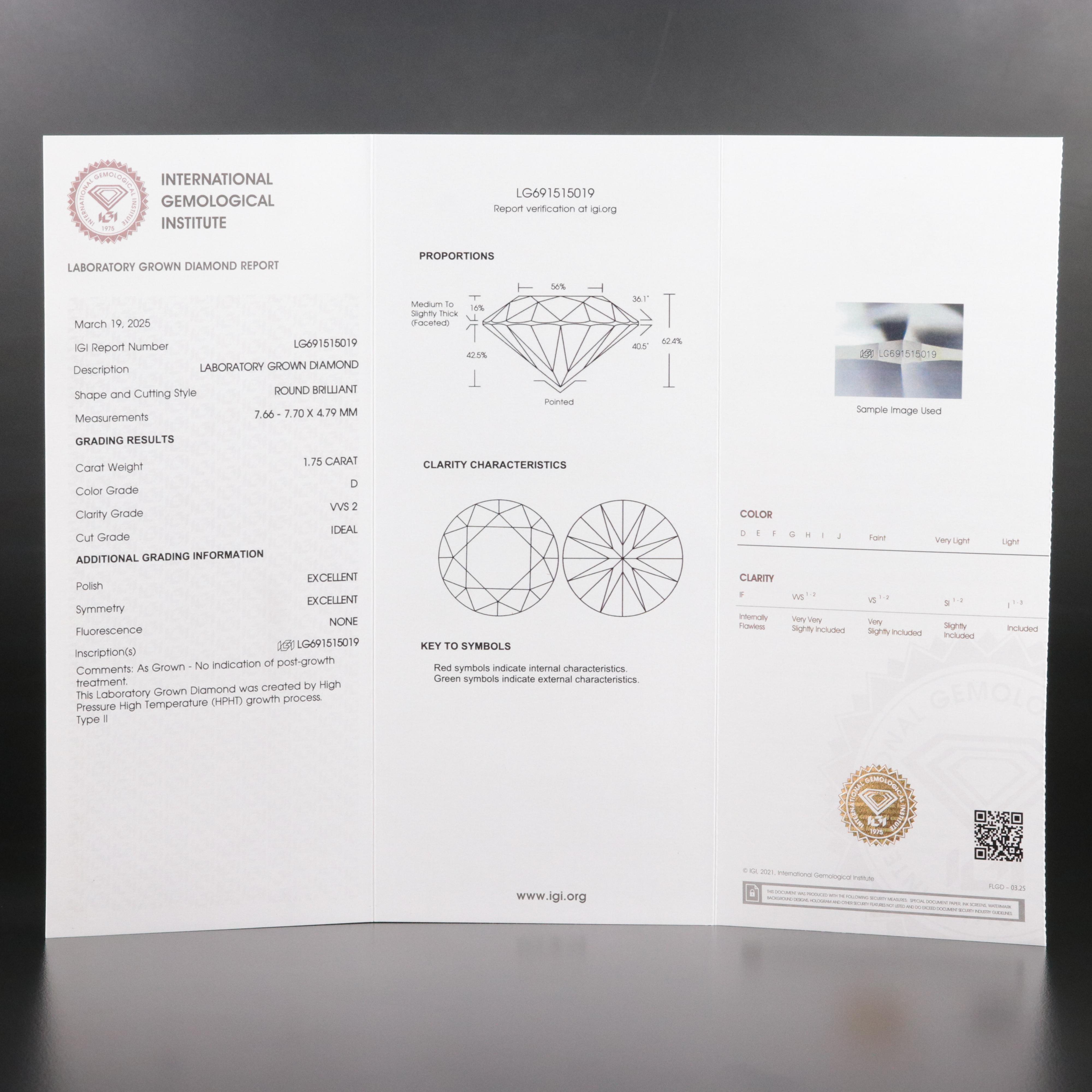 Platinum 3.50 CTW Lab Grown Diamond Stud Earrings with IGI Reports