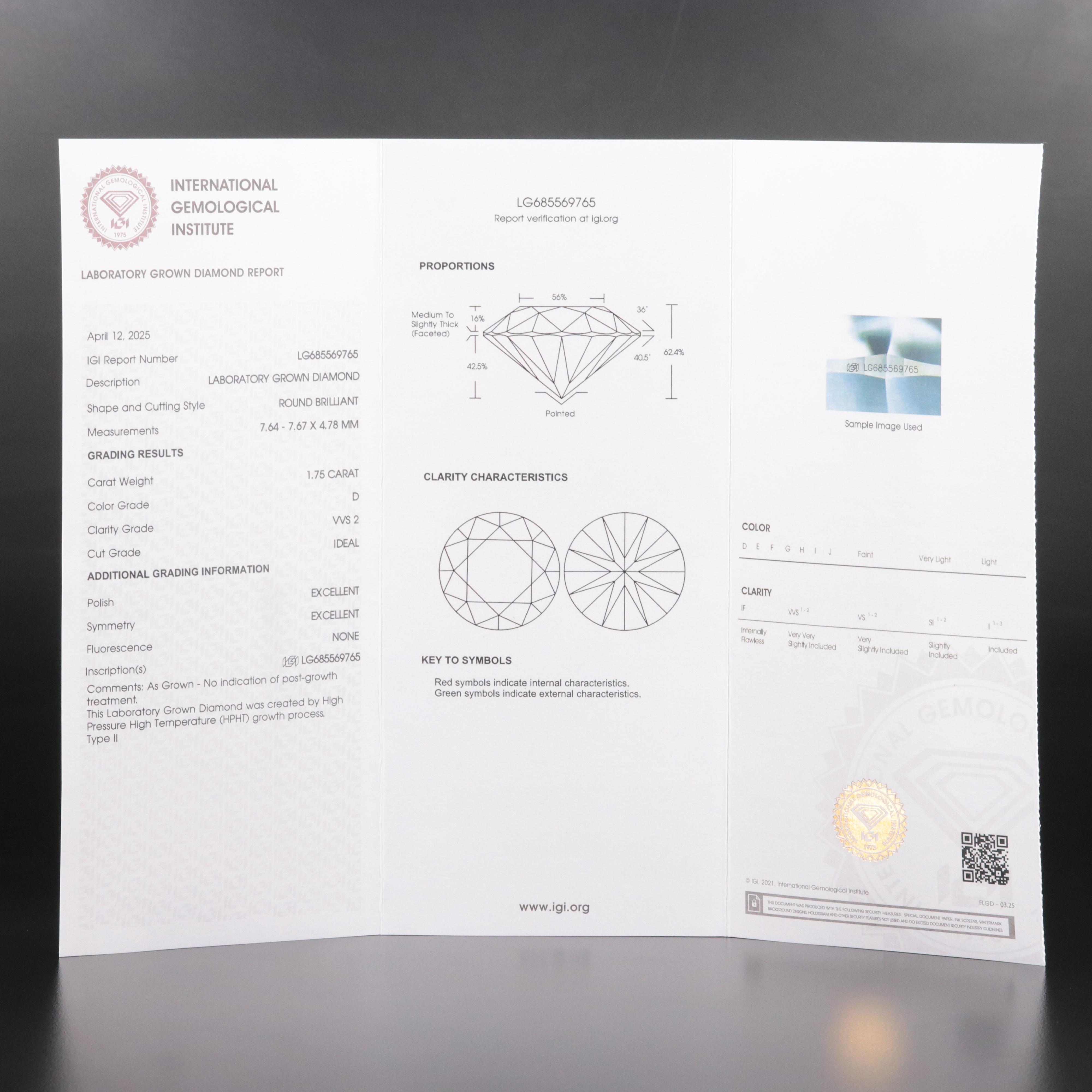 Platinum 3.50 CTW Lab Grown Diamond Stud Earrings with IGI Reports