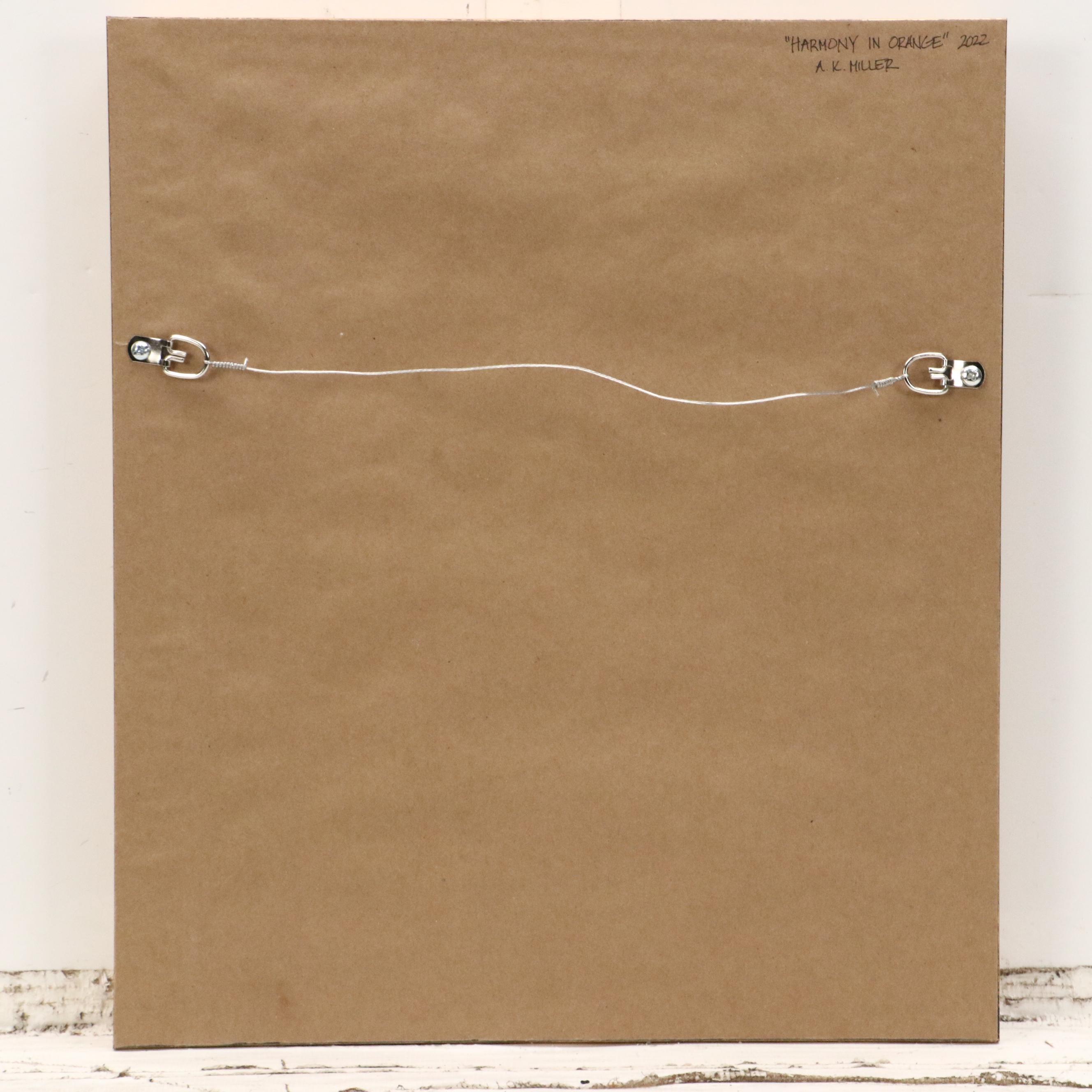 A. K. Miller Still Life Oil Painting of Robin "Harmony in Orange," 2022