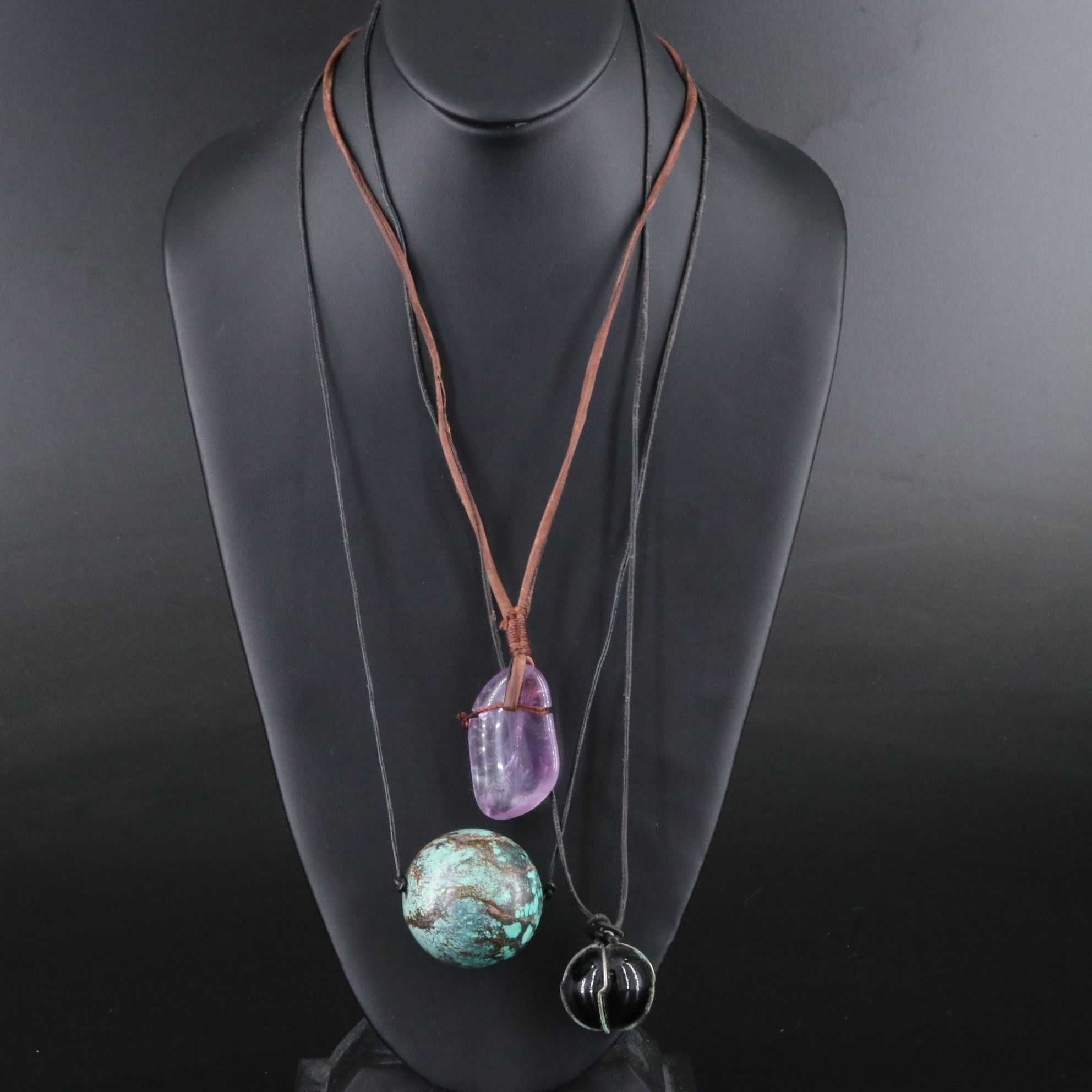 Jasper, Amethyst and Serpentine Featured in Necklace Collection