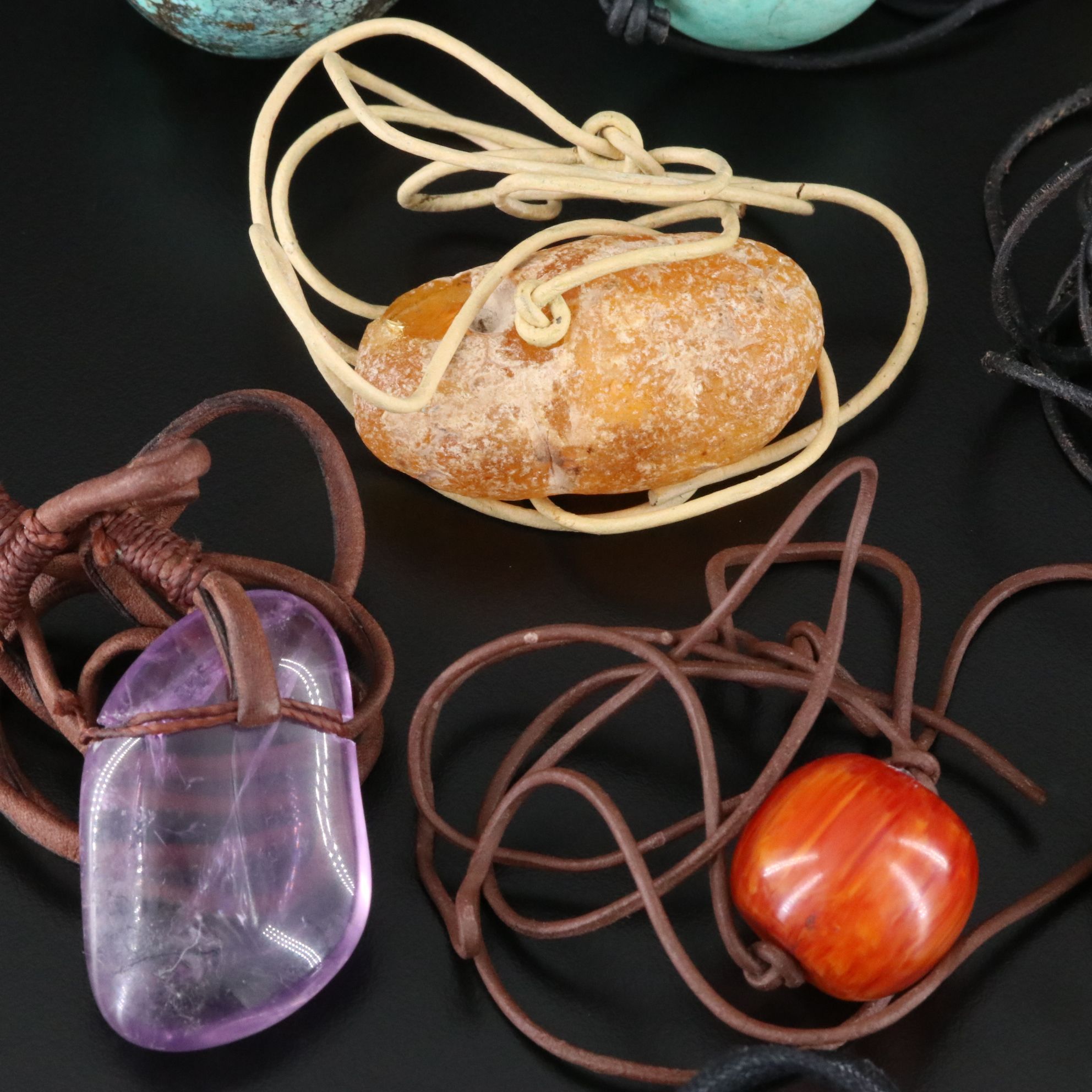 Jasper, Amethyst and Serpentine Featured in Necklace Collection