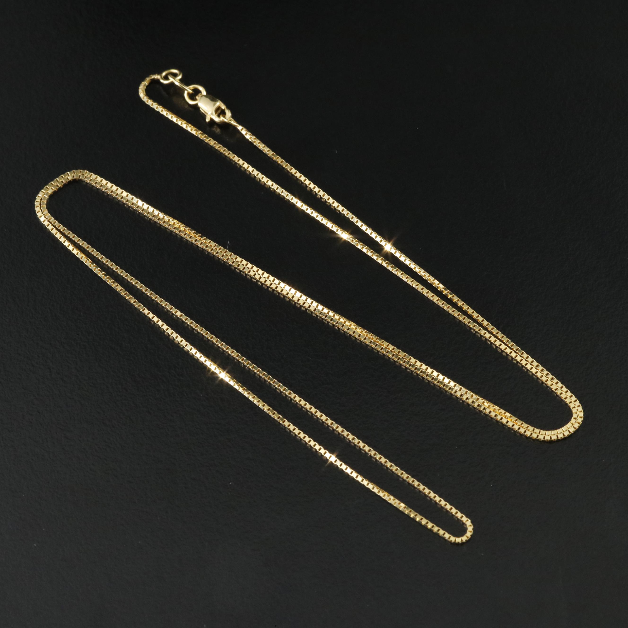 14K Box Chain Necklace