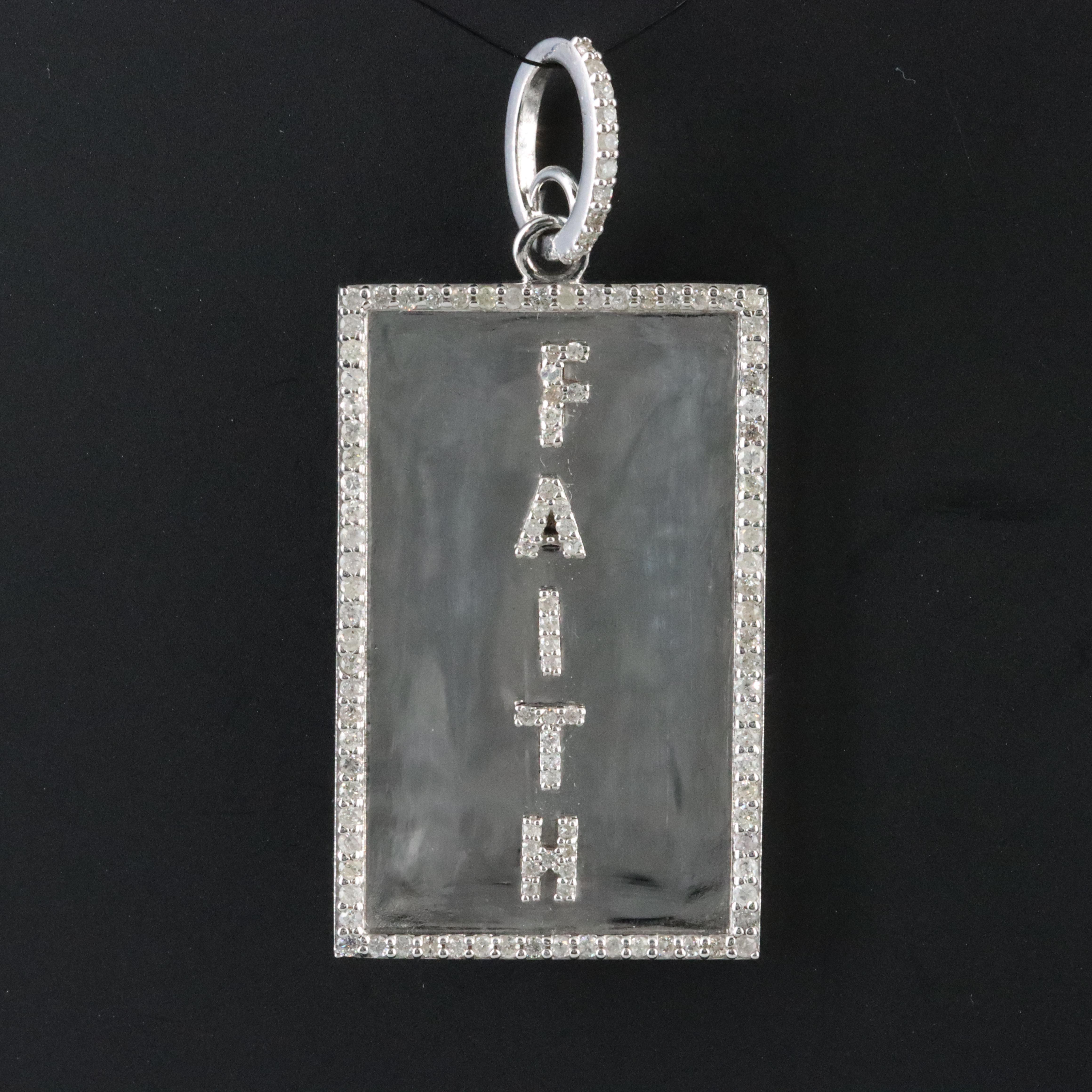 Sheryl Lowe Sterling Diamond "Faith" Pendant