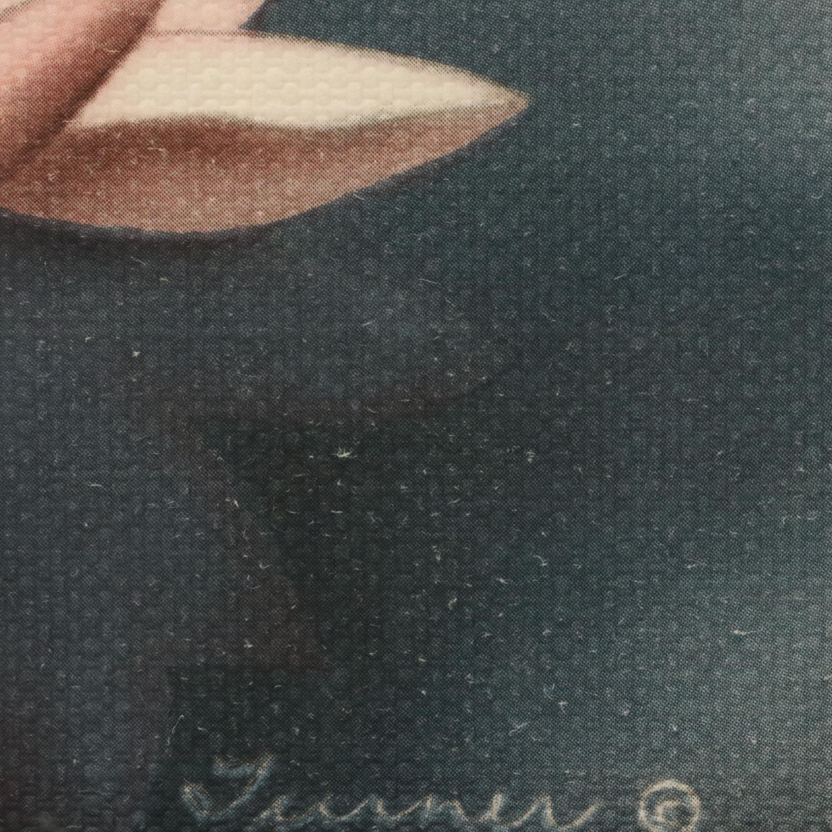 Turner MCM Decor Halftone on Canvas "Pink Lillies," Circa 1960