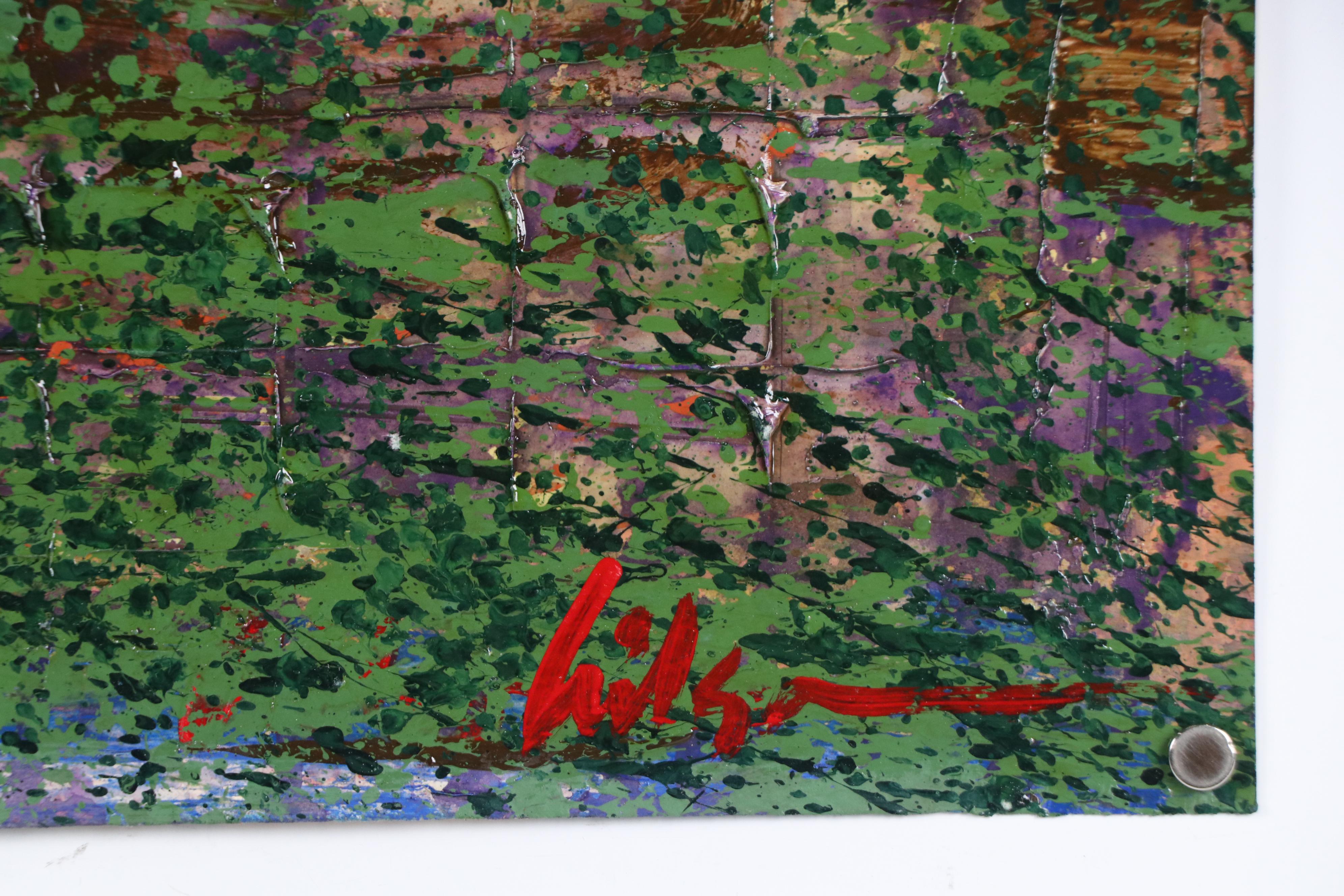 Harry Hilson Abstract Landscape Acrylic Painting, Late 20th Century