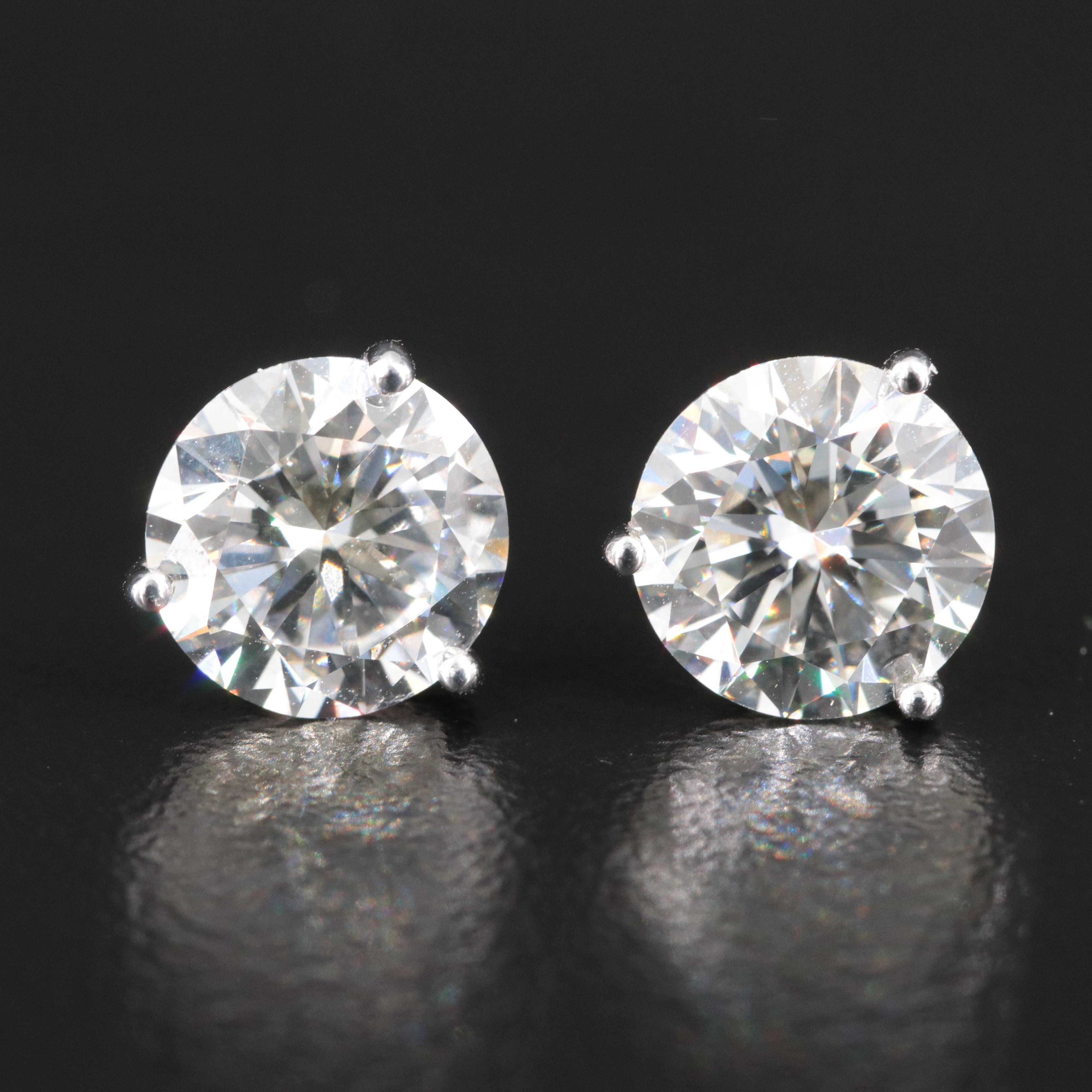 18K 4.00 CTW Lab Grown Diamond Stud Earrings
