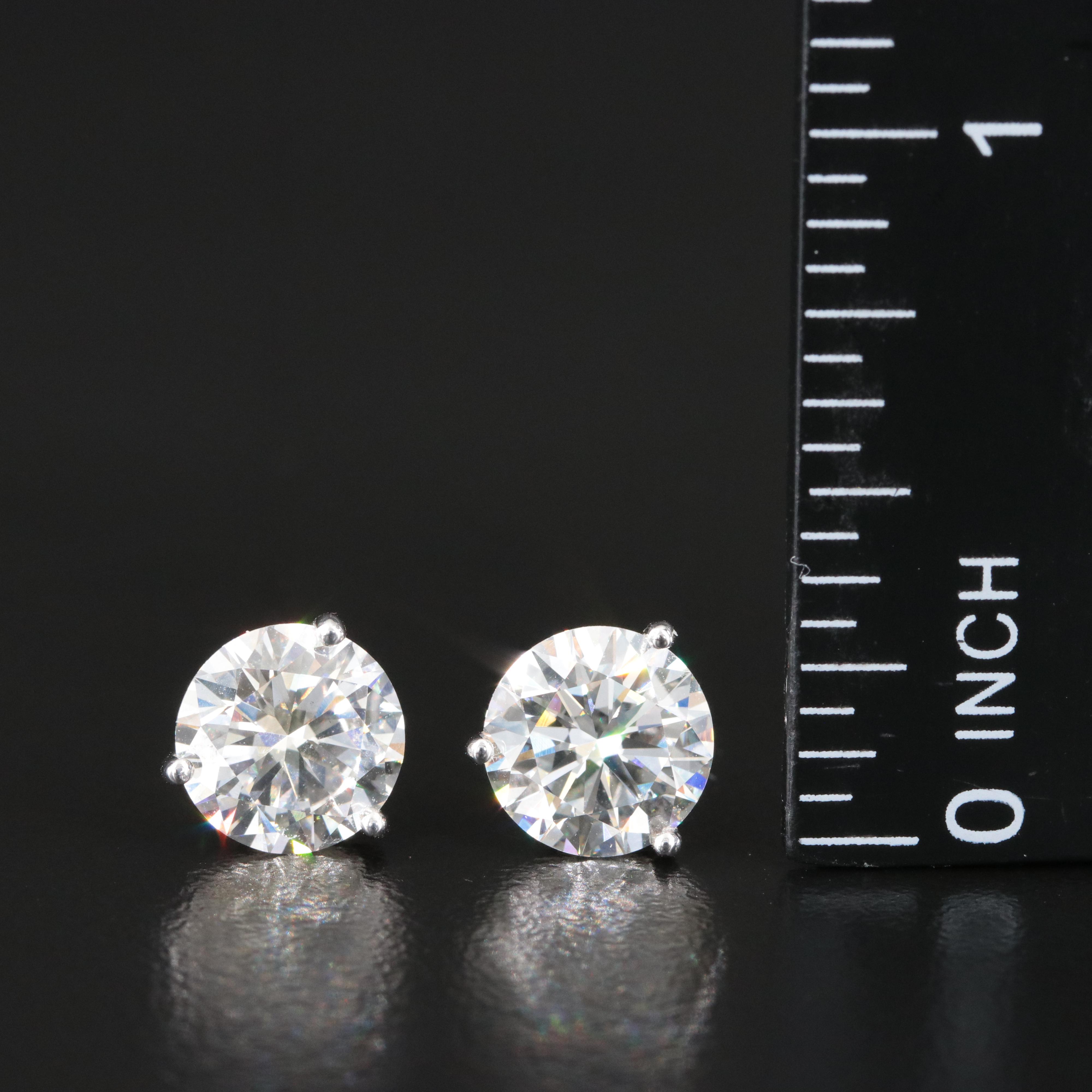 18K 4.00 CTW Lab Grown Diamond Stud Earrings